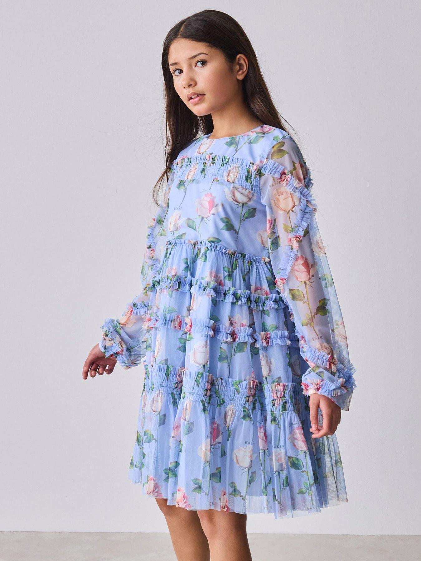 ted-baker-girls-floral-mesh-ruffle-dress-blue