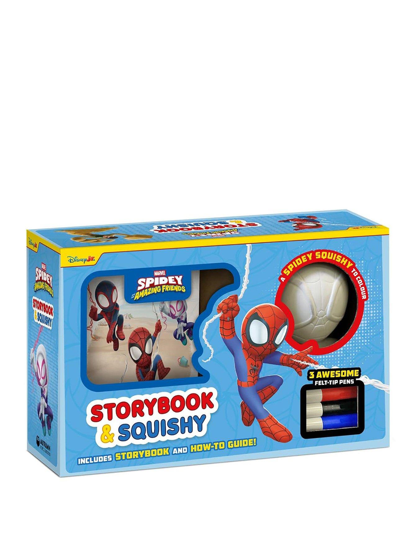Spidey and His Amazing Friends Marvel - Story Book  &  Squishy