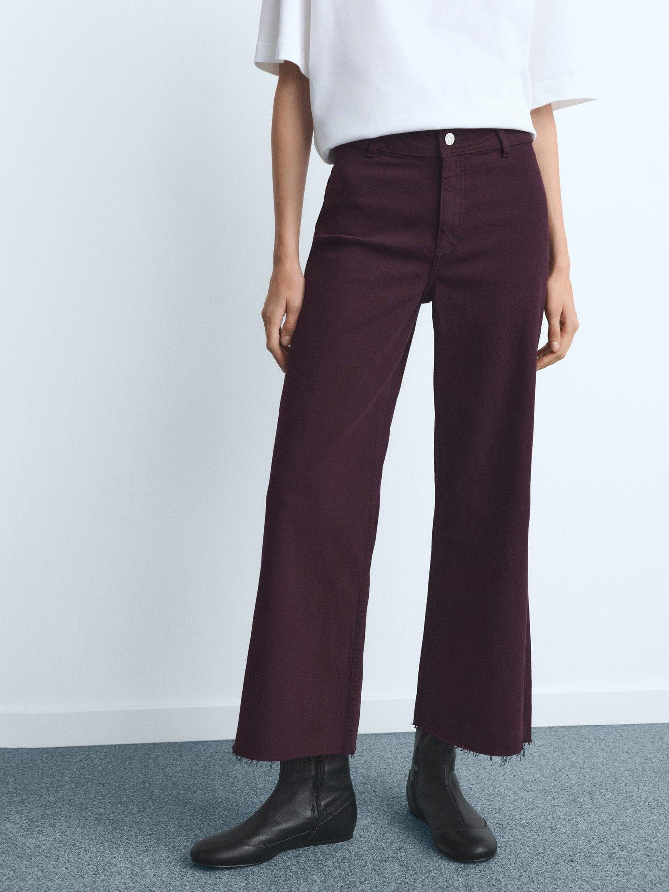 Image 1 of 5 of Mango Catherine High Rise Jeans - Red