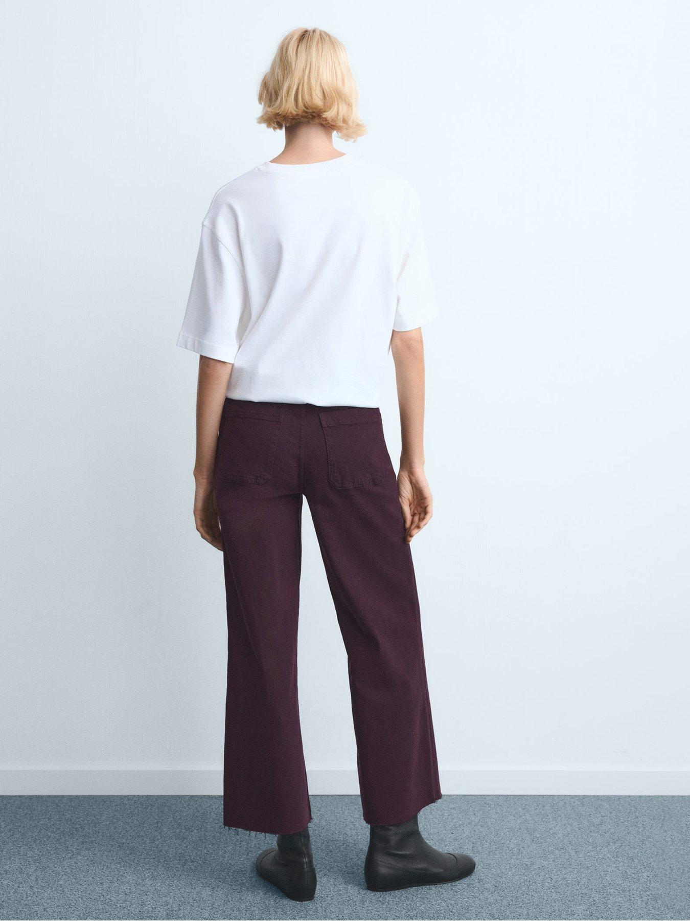 Image 2 of 5 of Mango Catherine High Rise Jeans - Red