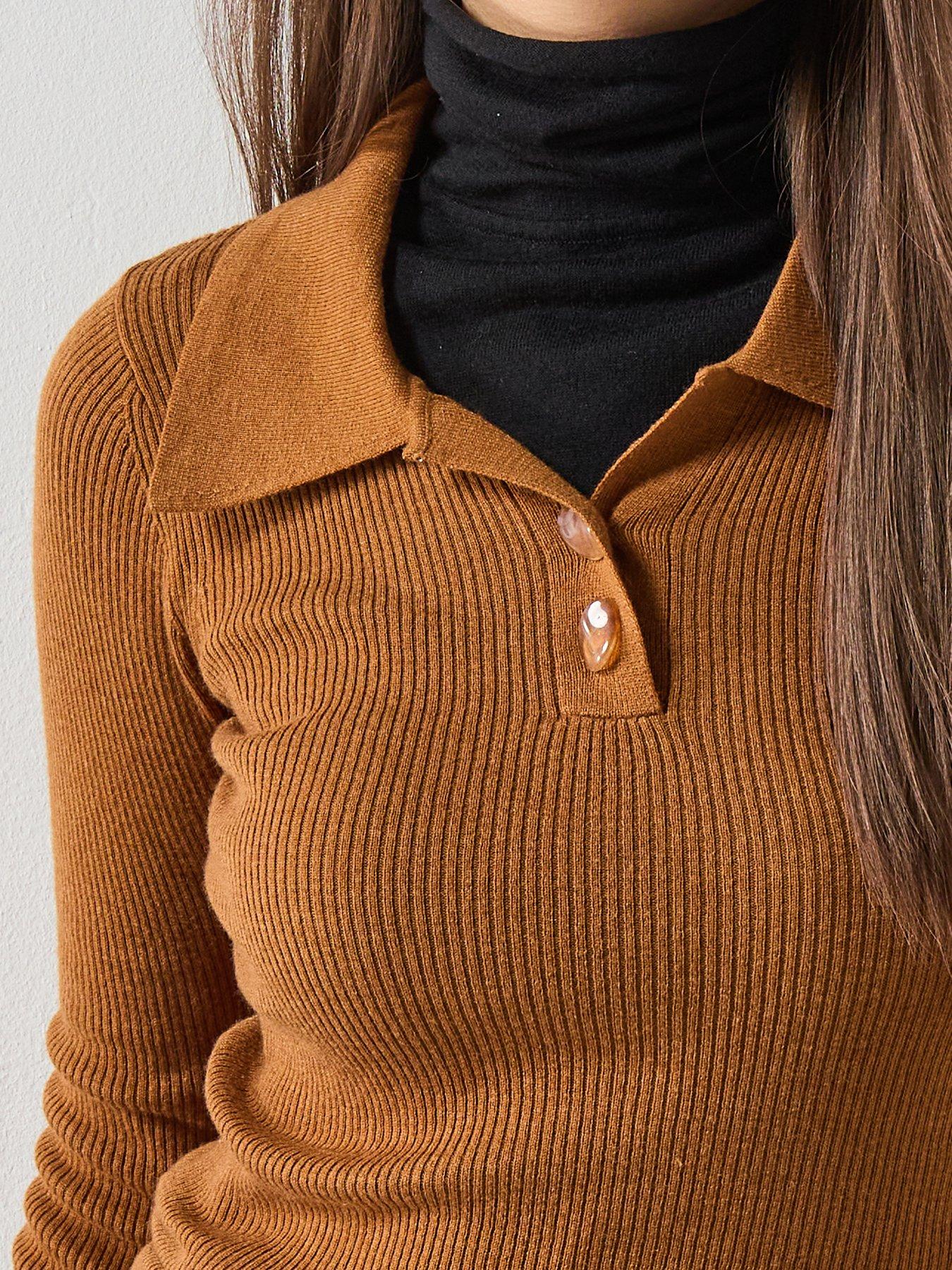 mango-polo-neck-ribbed-sweater--tabacooutfit
