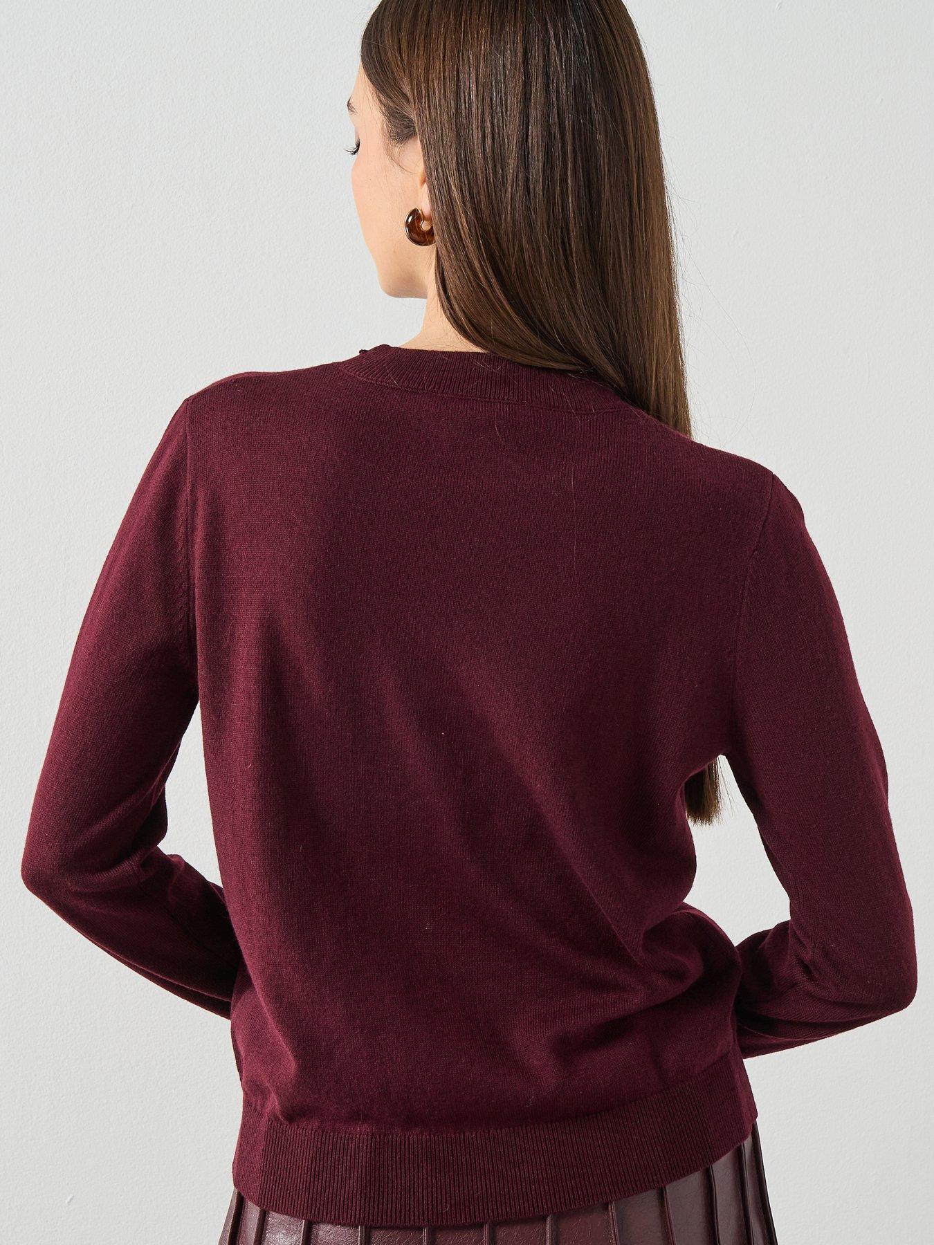 Image 2 of 6 of Mango Round-neck Knitted Sweater - Red