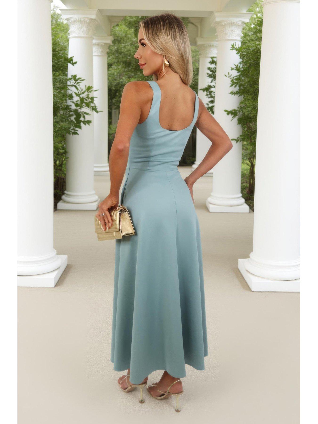 ax-paris-duckegg-square-neck-a-line-midi-dressstillFront