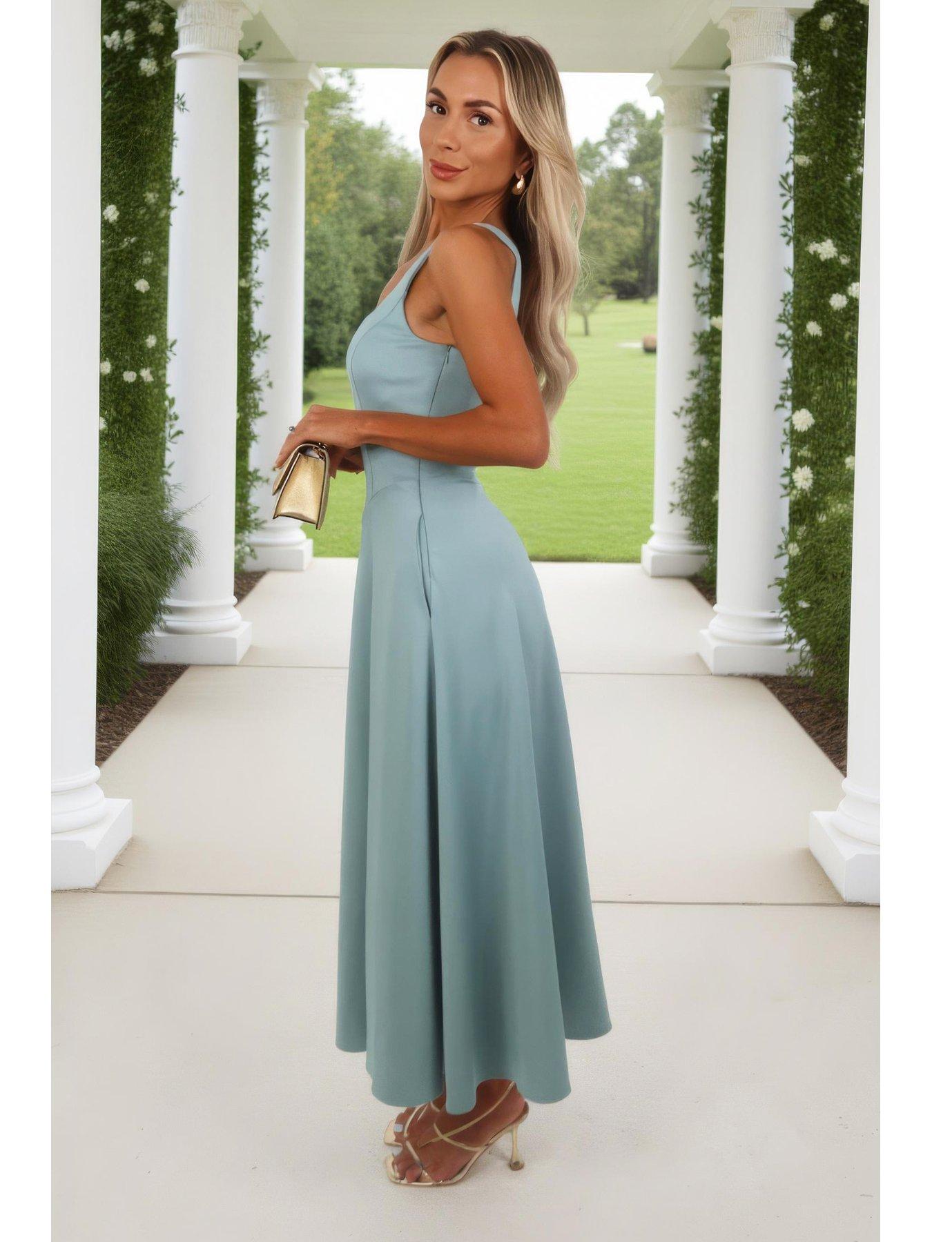 ax-paris-duckegg-square-neck-a-line-midi-dressoutfit