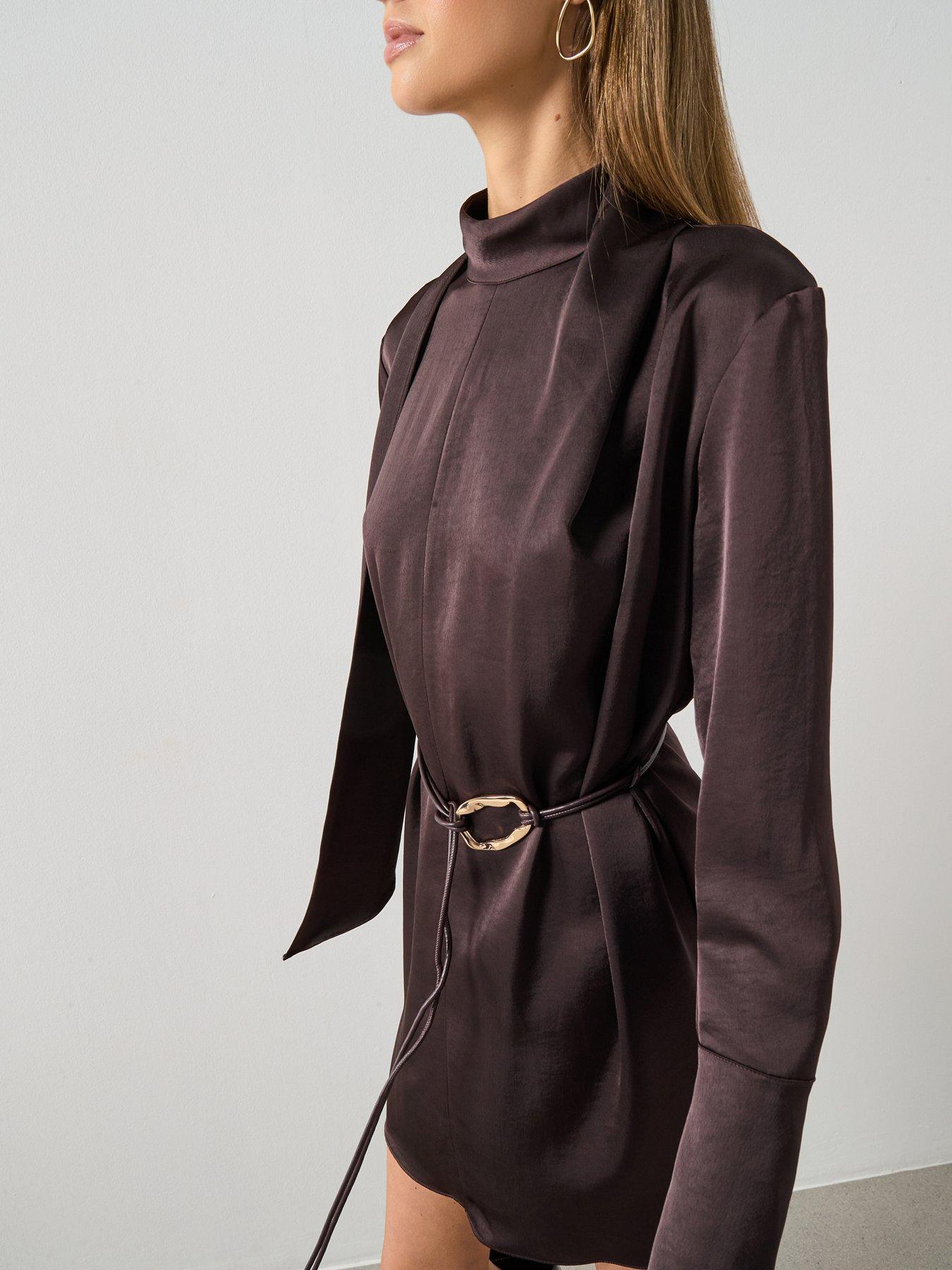 brown satin dress with scarf Mango Detail - 3% Elastane) Lining (90% Choose Chest Size for Coat (Inches):36 10 Classic Quotes about OP_WORK