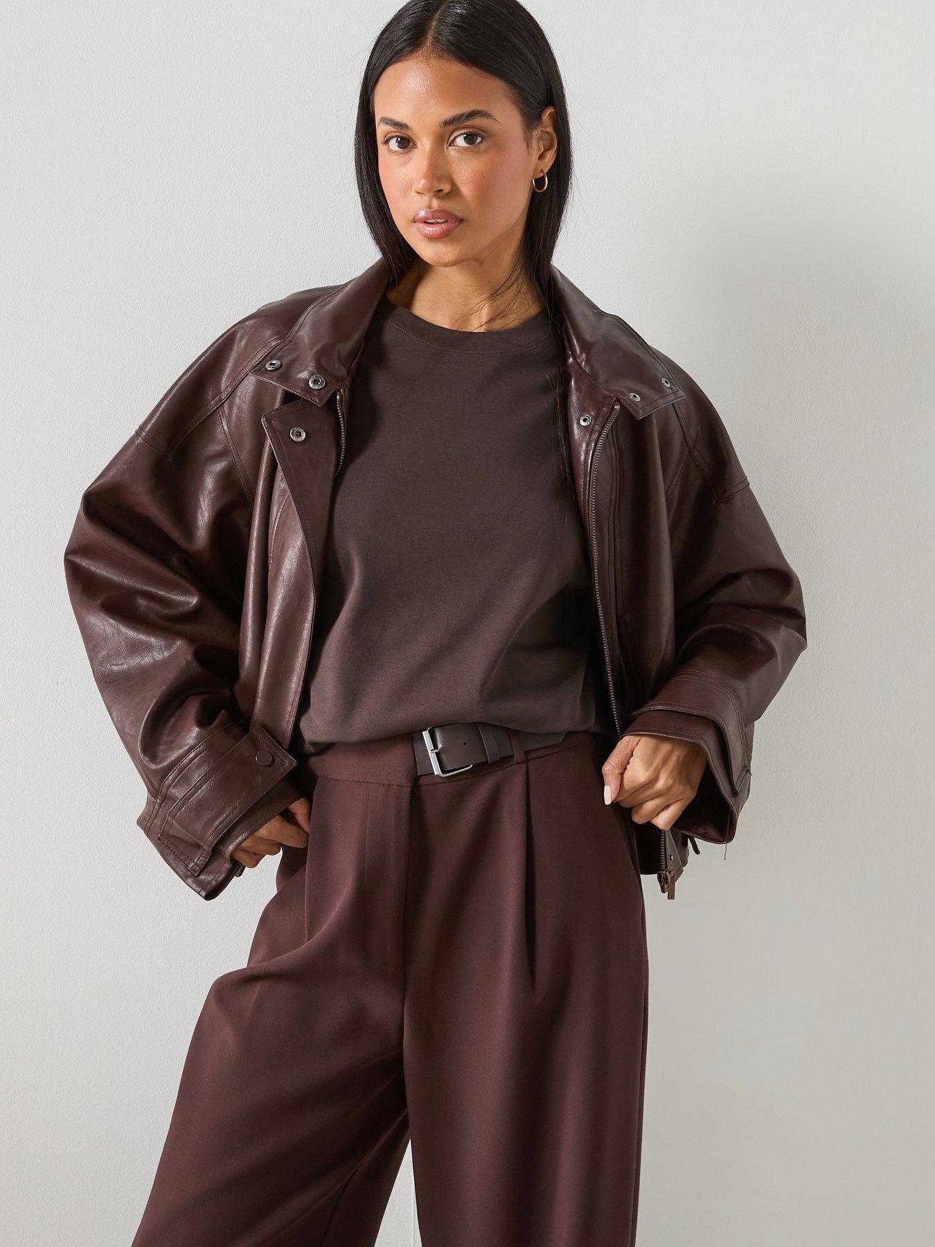 mango-short-sleeved-cotton-t-shirt-browndetail