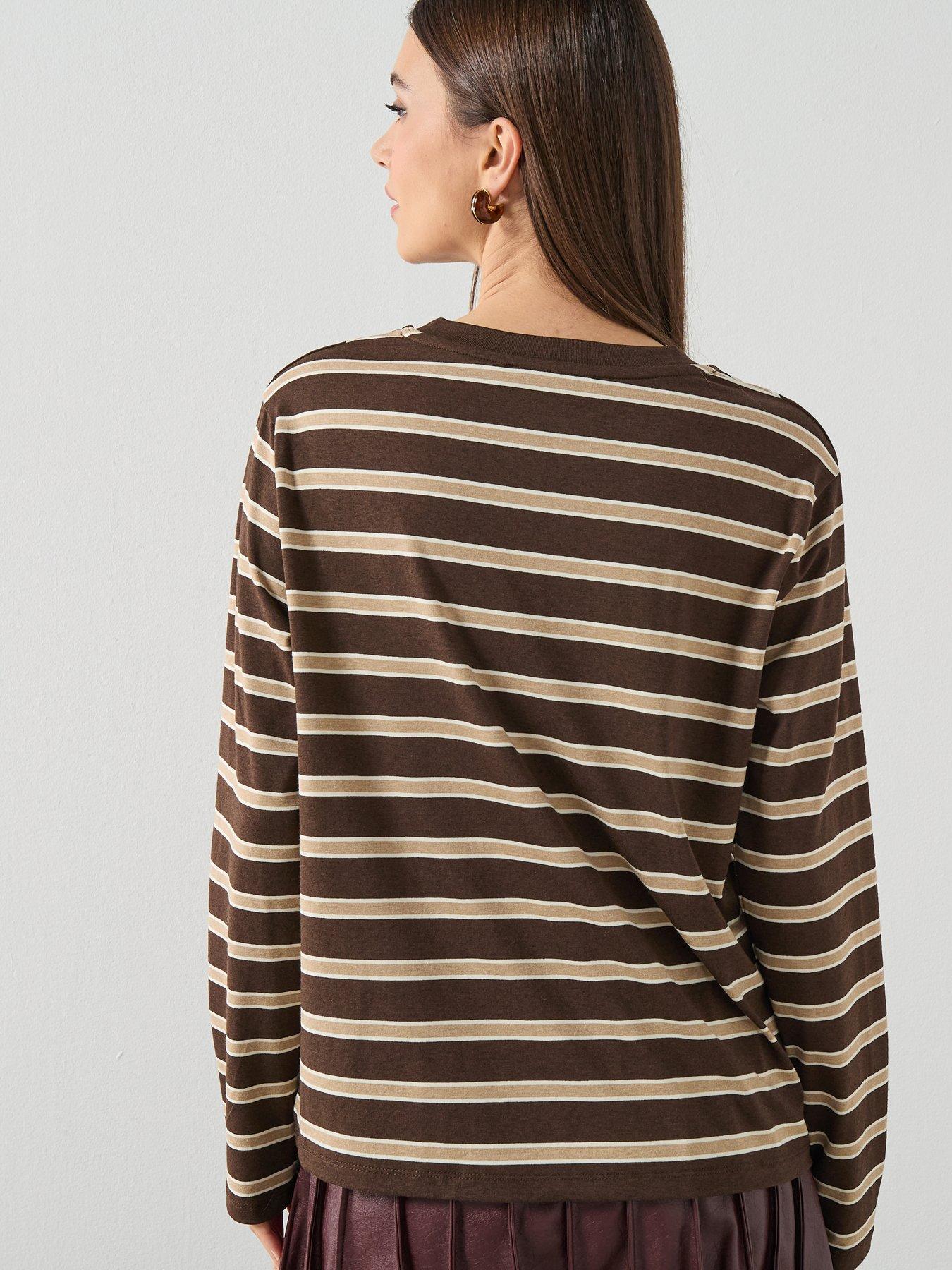 mango-long-sleeved-striped-t-shirt-brownstillFront