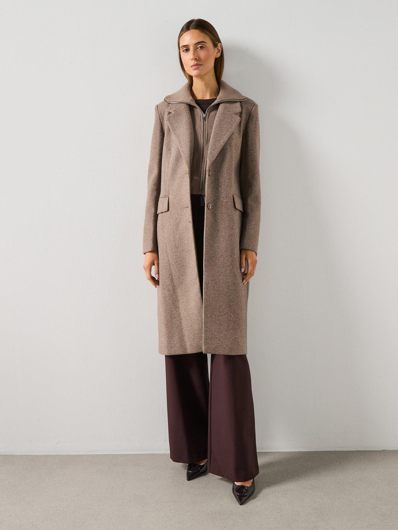 mango-combined-coat-with-detachable-collar-brown