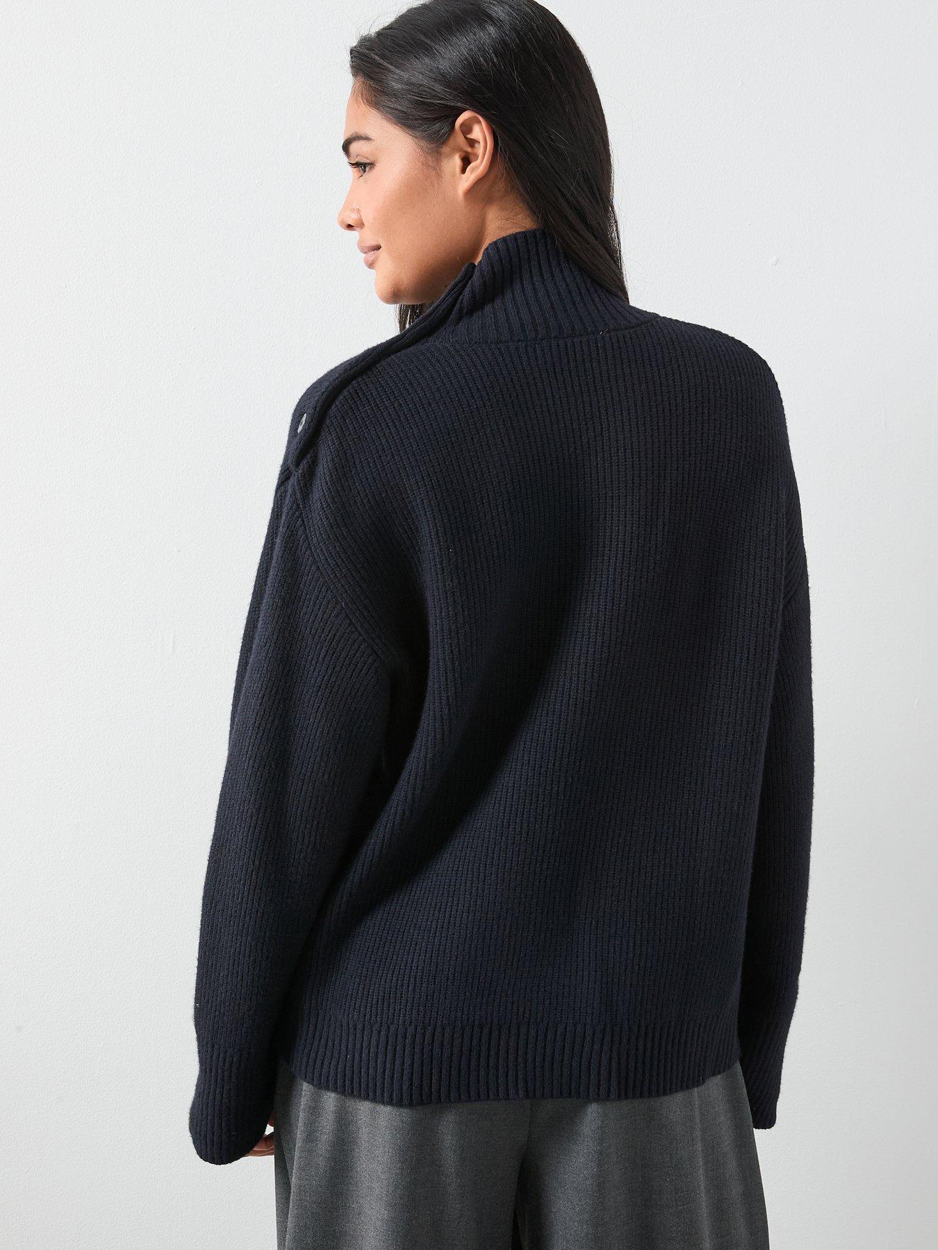 mango-perkins-neck-sweater-with-button-detail-navystillFront