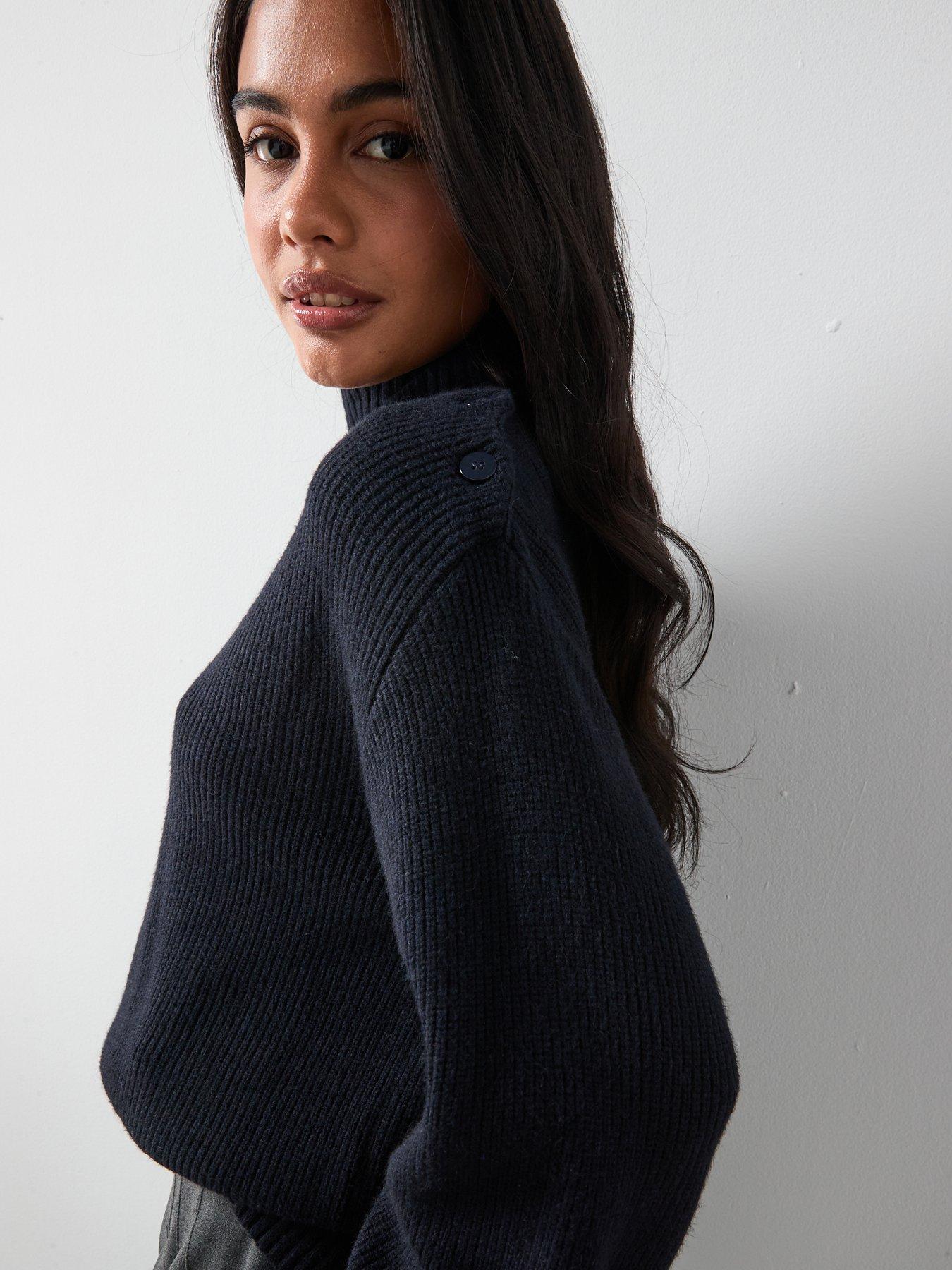 mango-perkins-neck-sweater-with-button-detail-navyoutfit