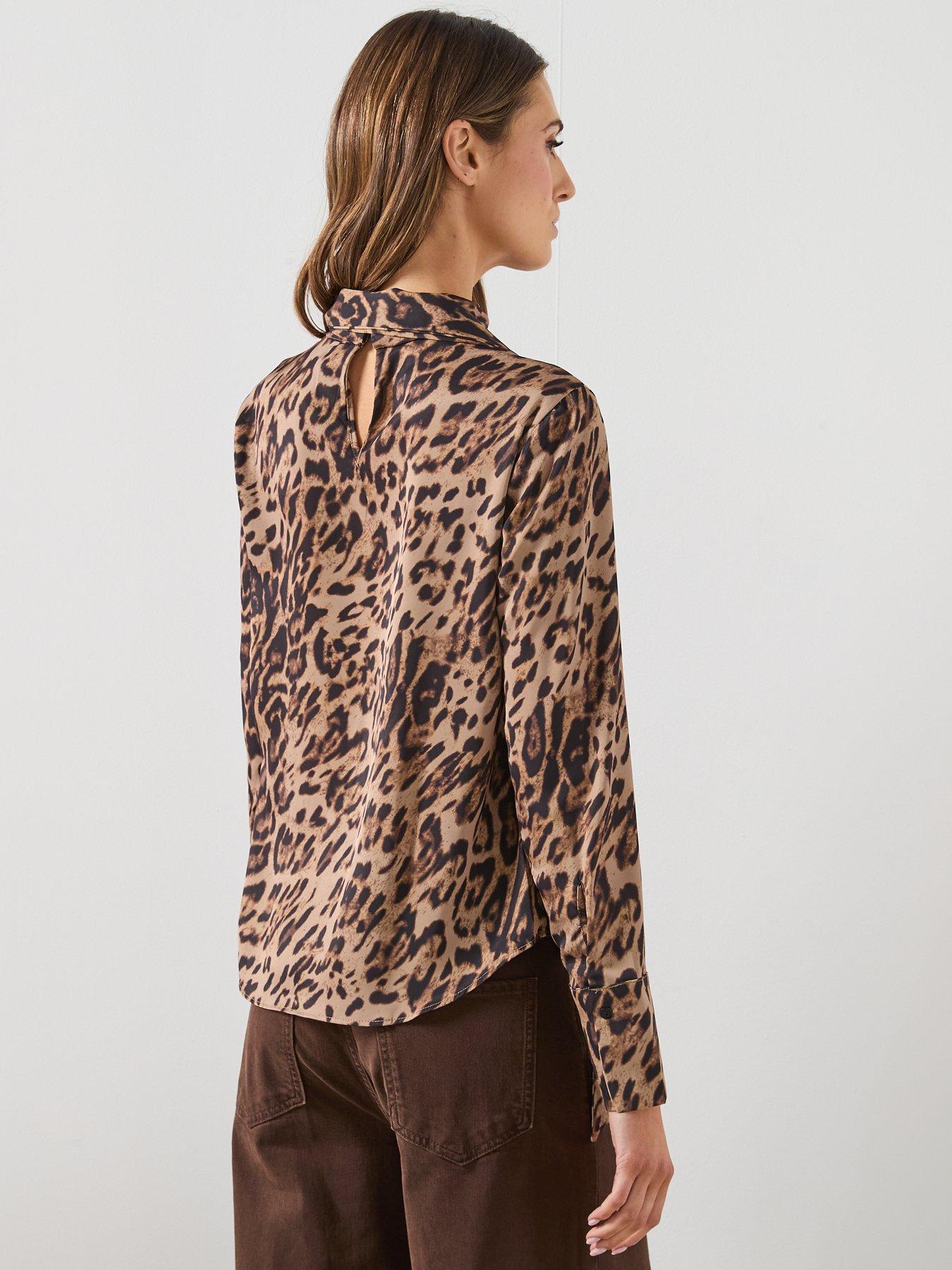mango-animal-print-blouse-with-scarf--blackstillFront