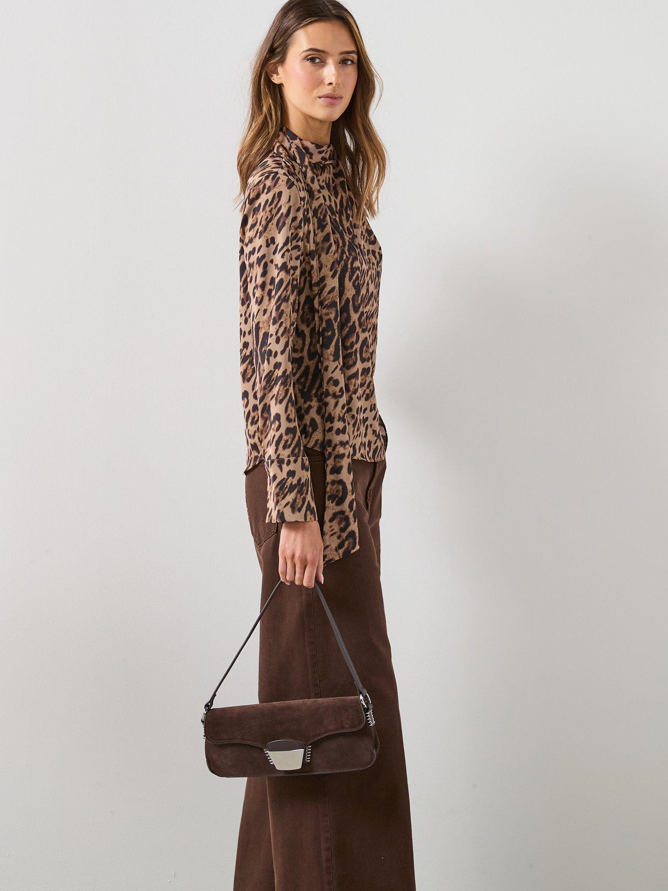 mango-animal-print-blouse-with-scarf--blackoutfit