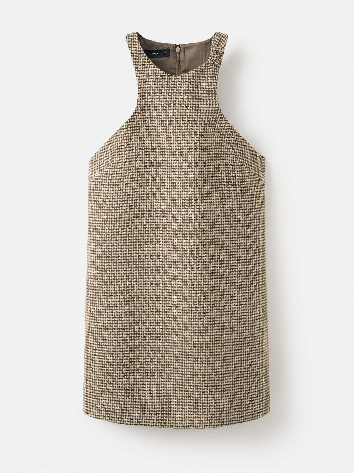 Mango Houndstooth Mini Dress - Brown | Very Ireland