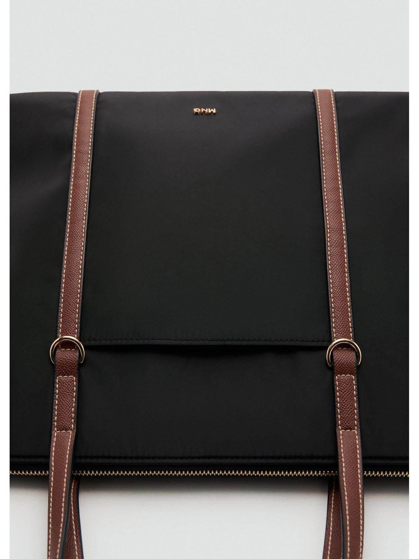 Image 3 of 4 of Mango Shopper Bag With Double Handle - Black