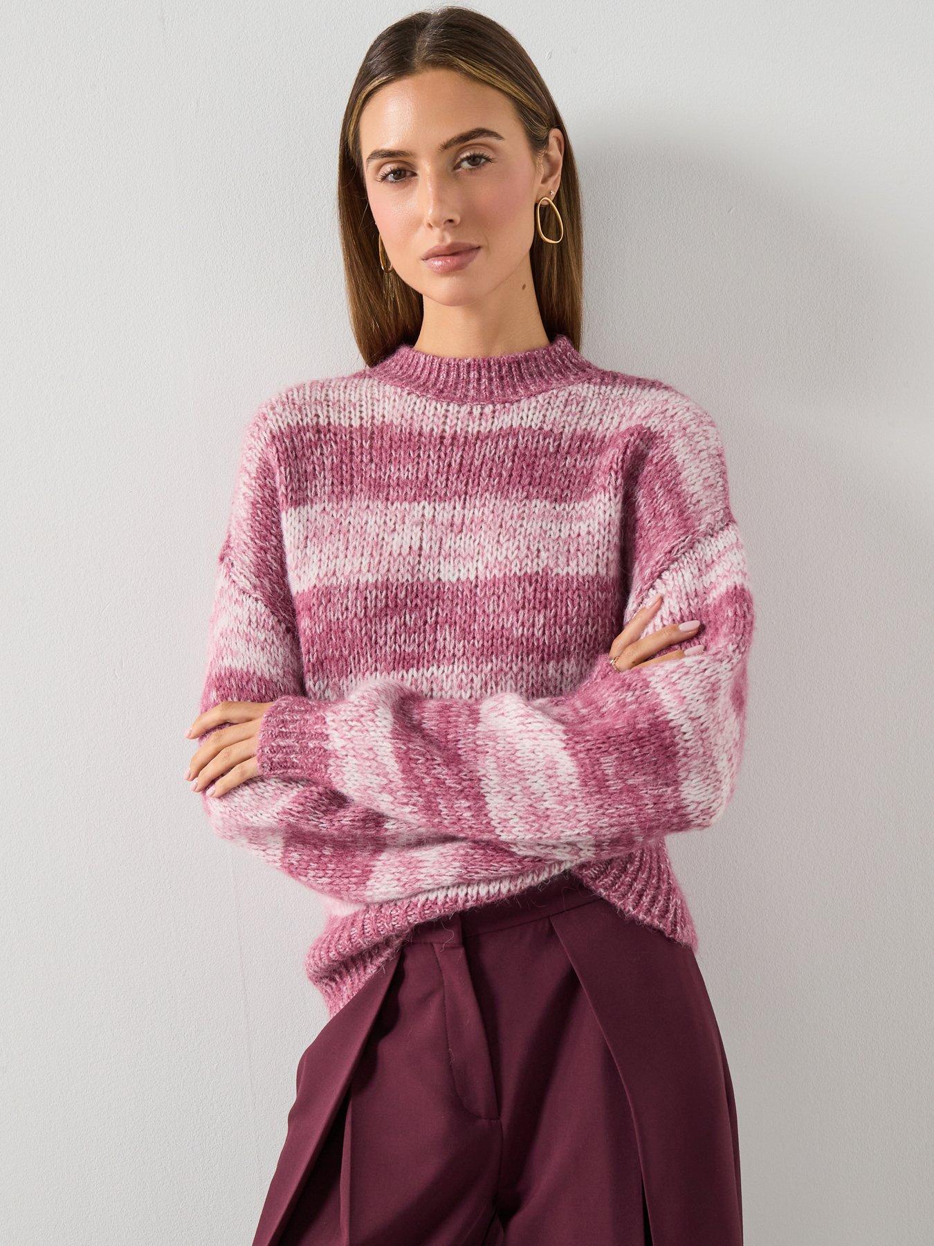mango-overside-striped-jumper-pink