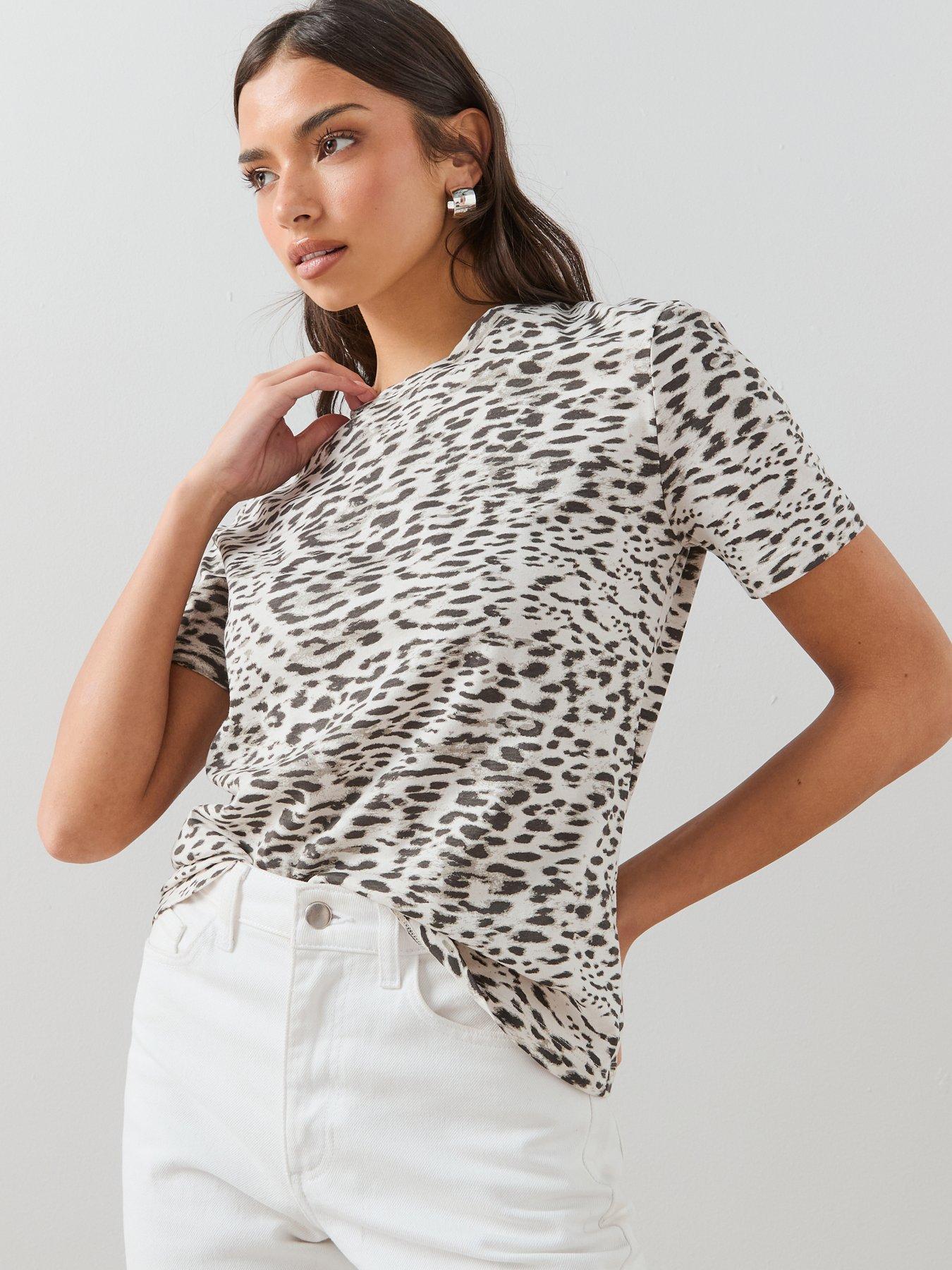 The Very Collection Crew Neck T-Shirt - Animal Print