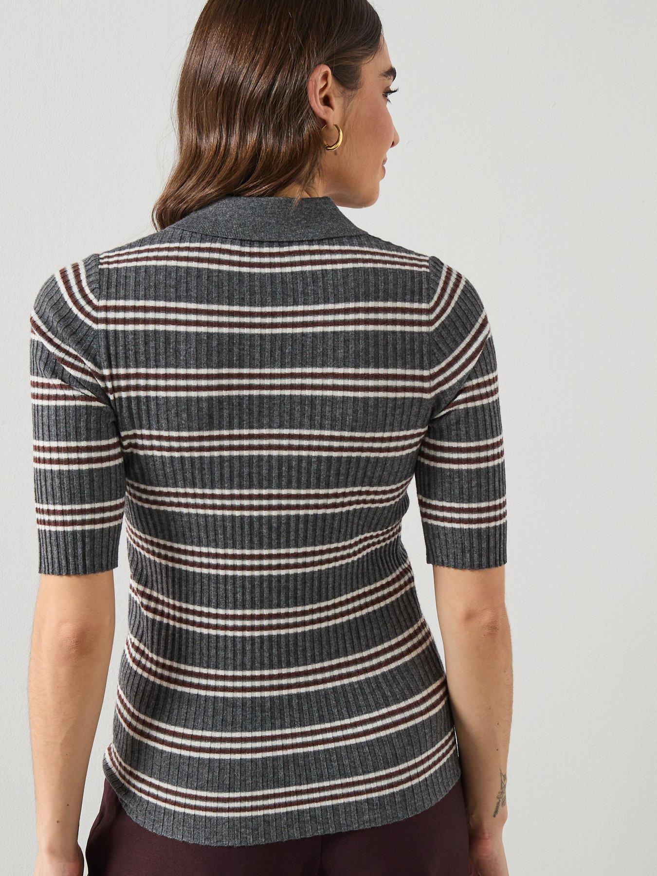 mango-striped-ribbed-knit-sweater-greystillFront