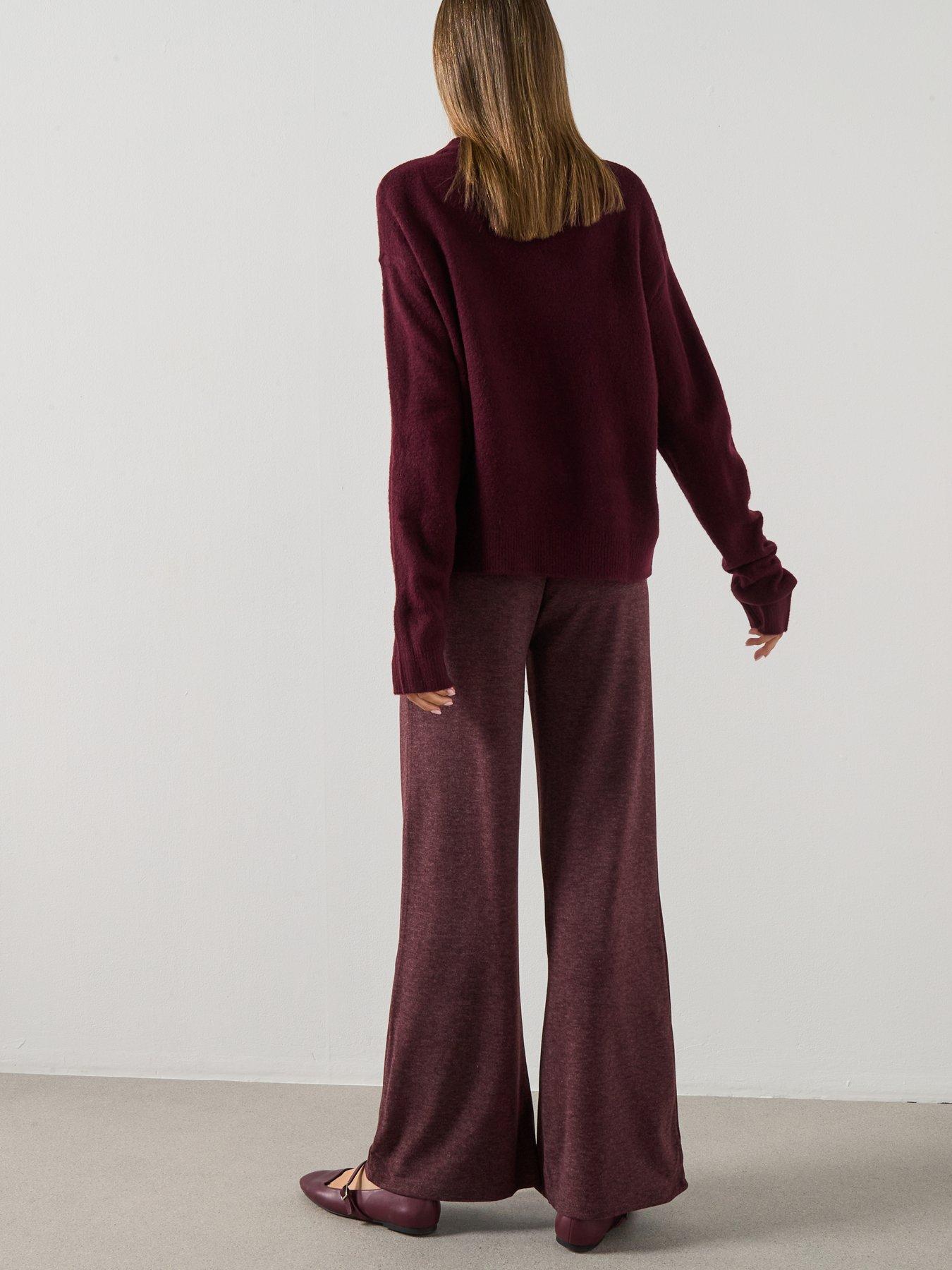 mango-knitted-trousers-with-elastic-waistband--burgundydetail