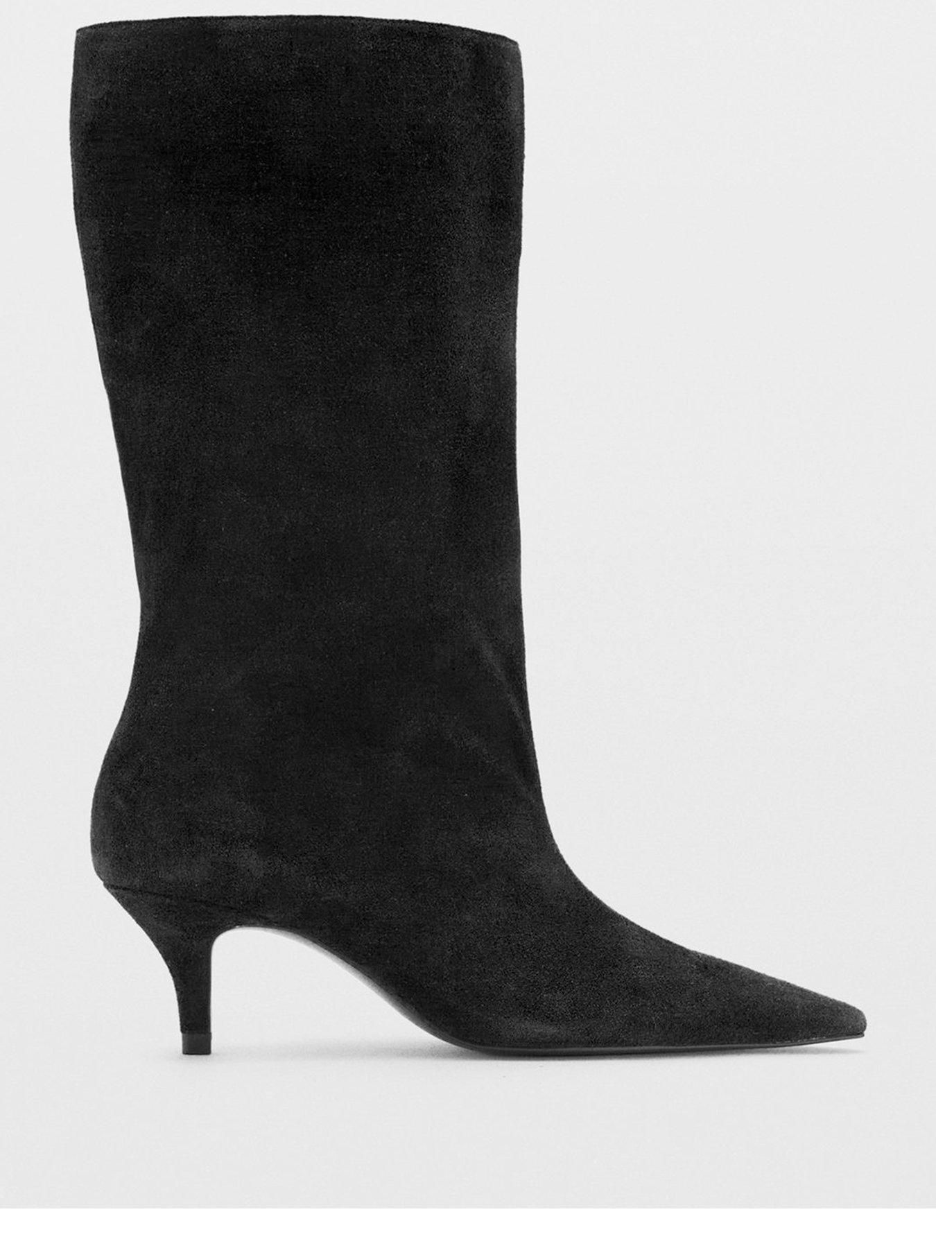 mango-pointed-toe-suede-boots-blackstillFront
