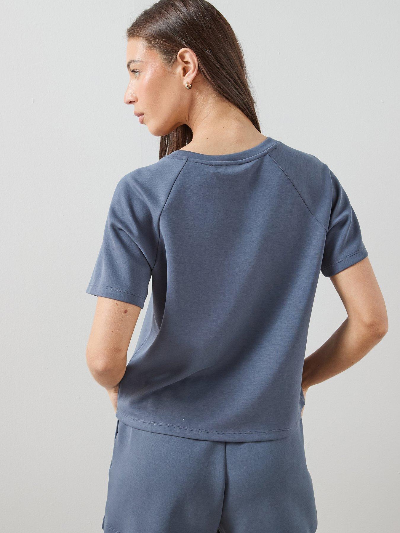 Image 2 of 6 of The Very Collection Short Sleeve Modal Tee Co-Ord - Blue