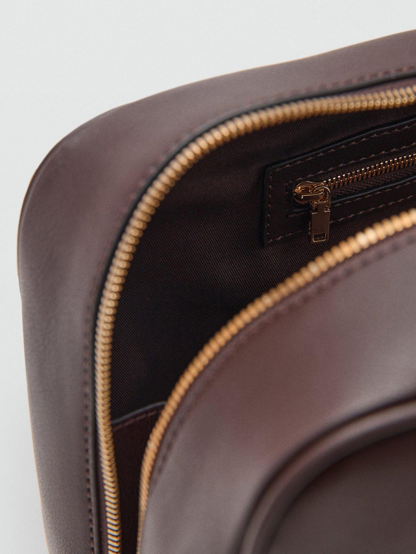 Image 5 of 6 of Mango Medium Bowling Bag With Charm Detail - Brown