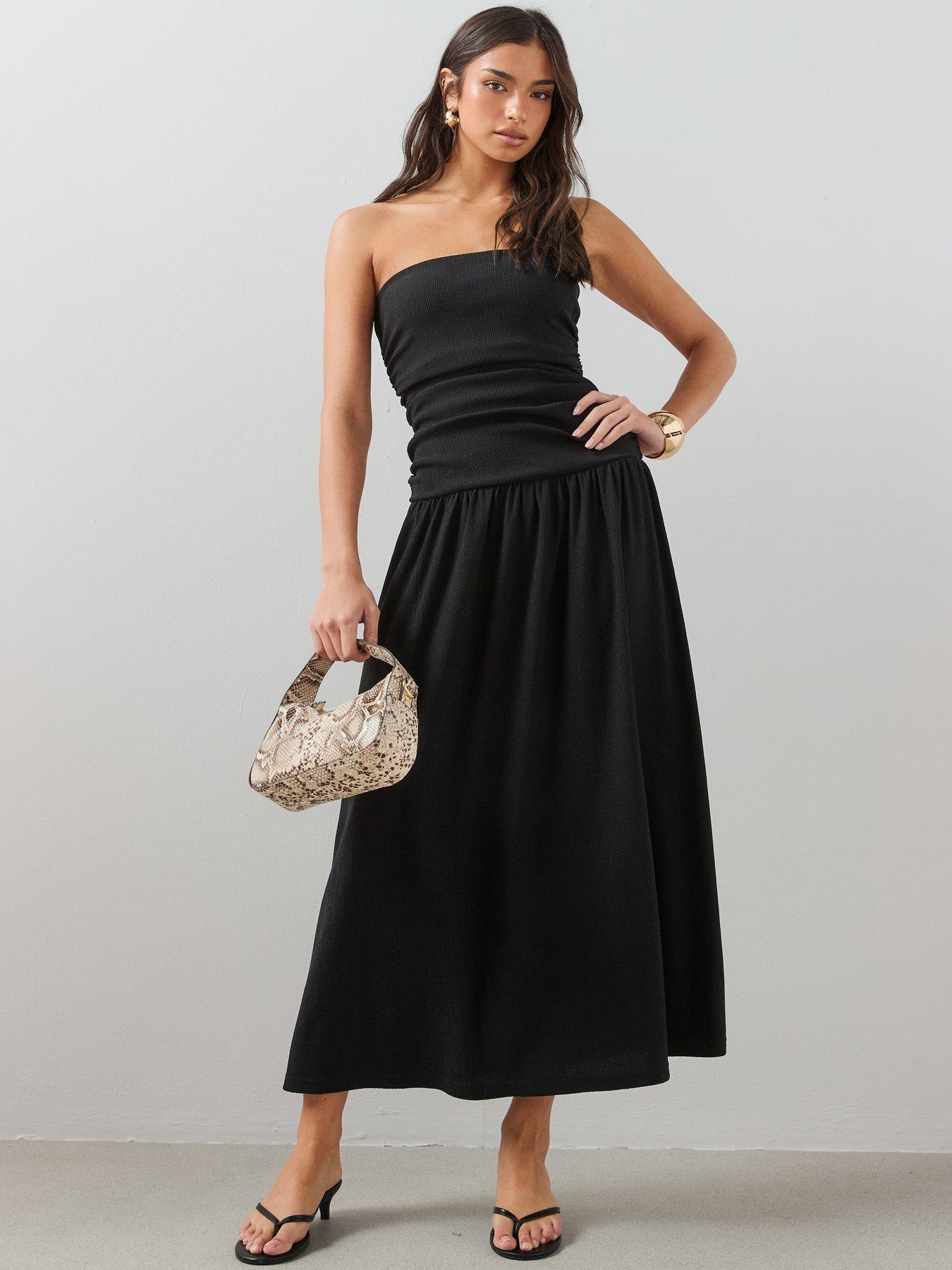 The Very Collection Textured Stretch Bandeau Dress