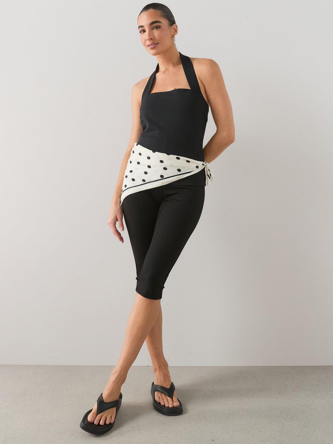 Image 5 of 7 of The Very Collection Square Neck Halter Top - Black