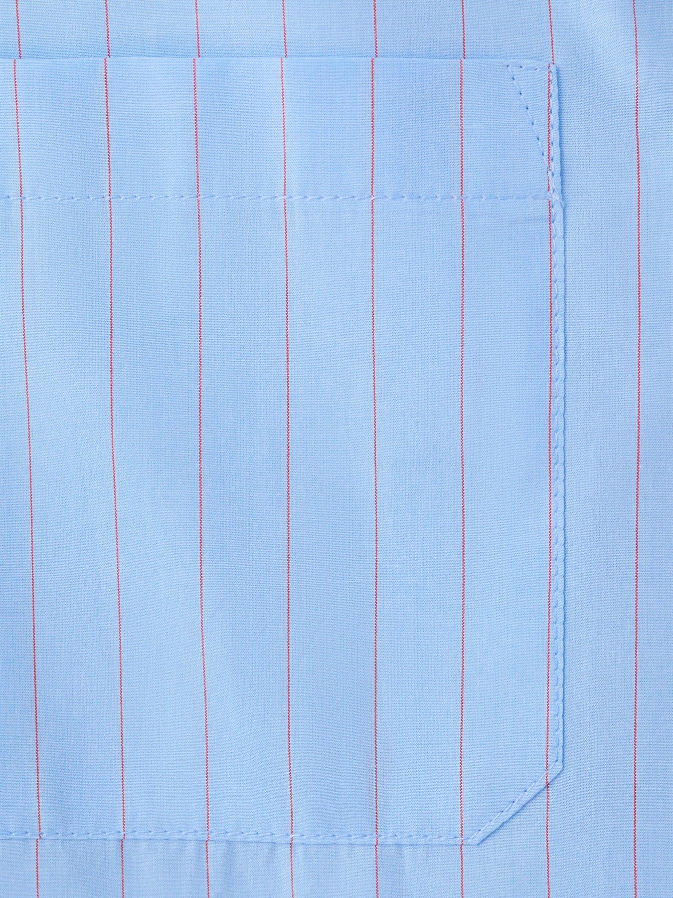 Image 5 of 6 of Mango Cotton And Lyocell Blend Straight Shirt - Blue