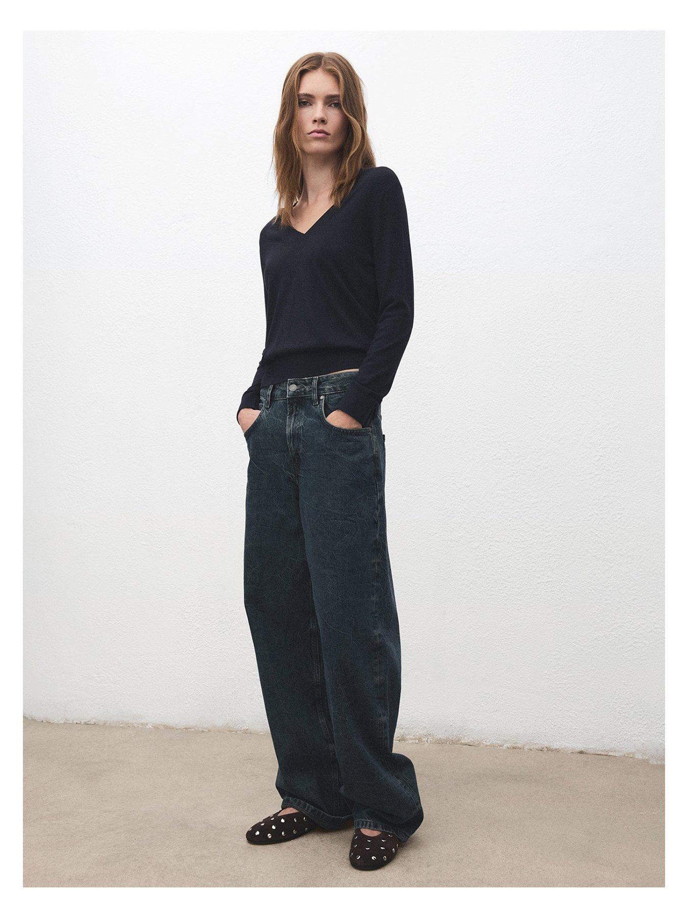 Image 5 of 5 of Mango Studded Ballet Flats With Studs - Brown