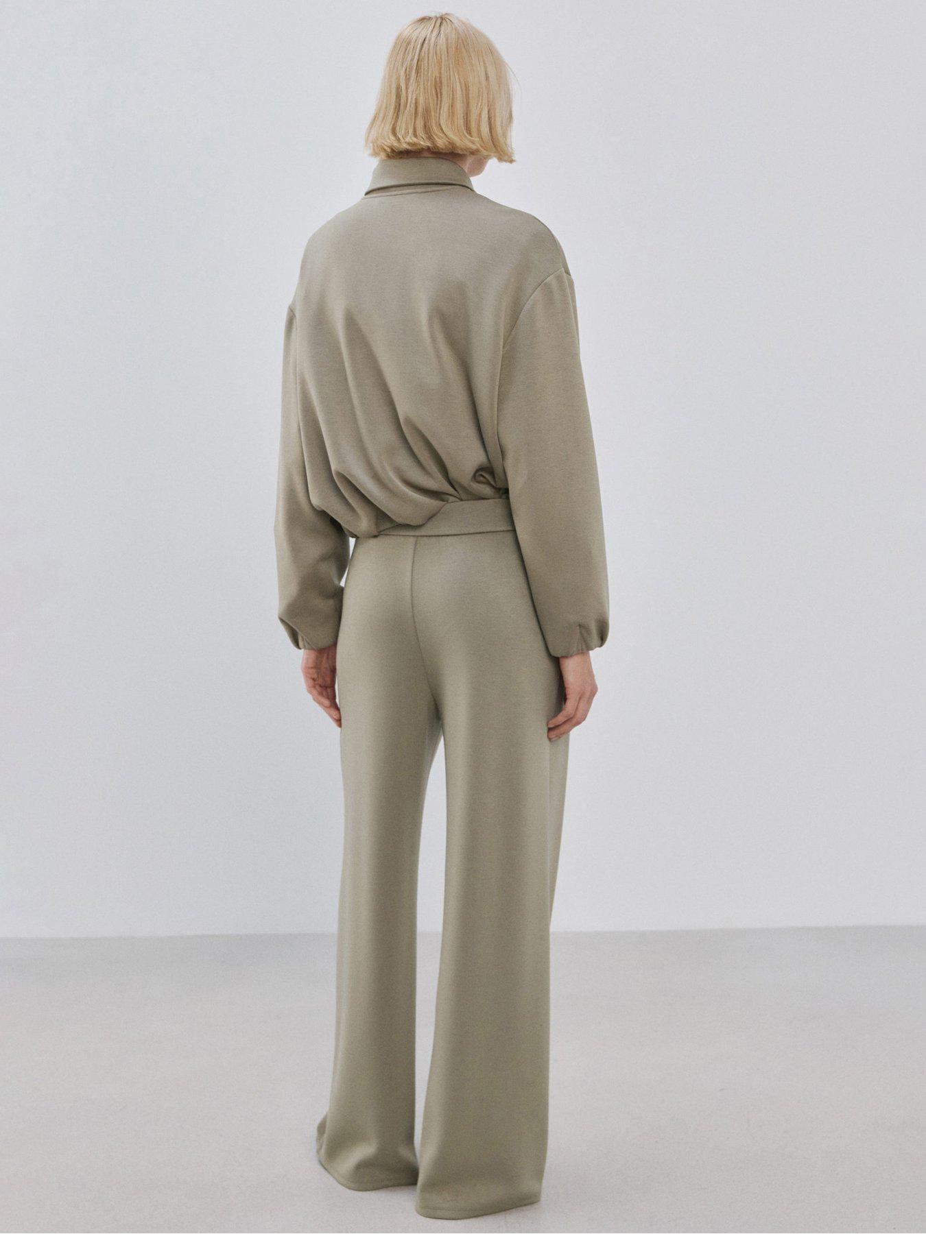 mango-straight-fit-trousers-with-elastic-waist-khakistillFront