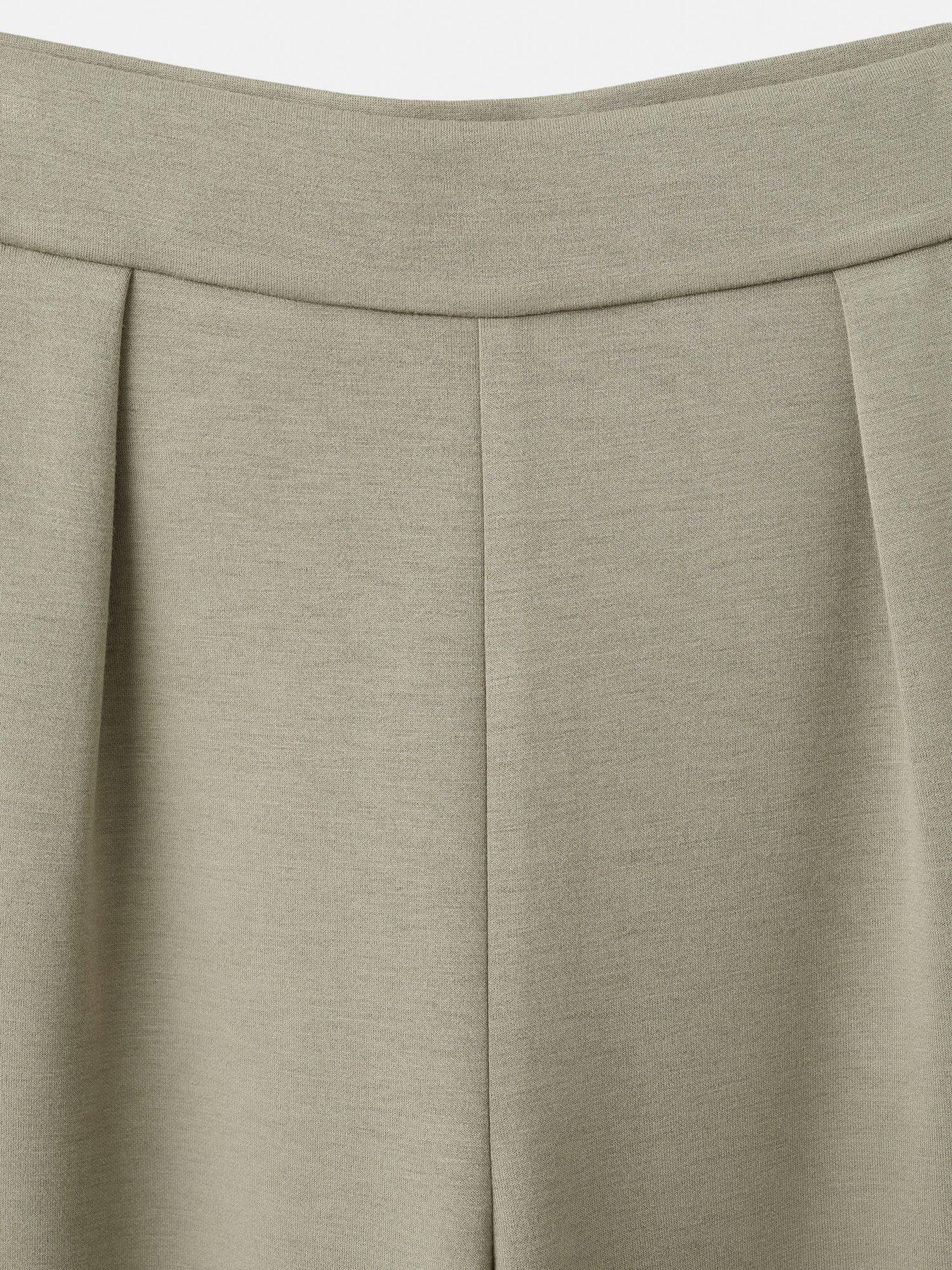 mango-straight-fit-trousers-with-elastic-waist-khakidetail