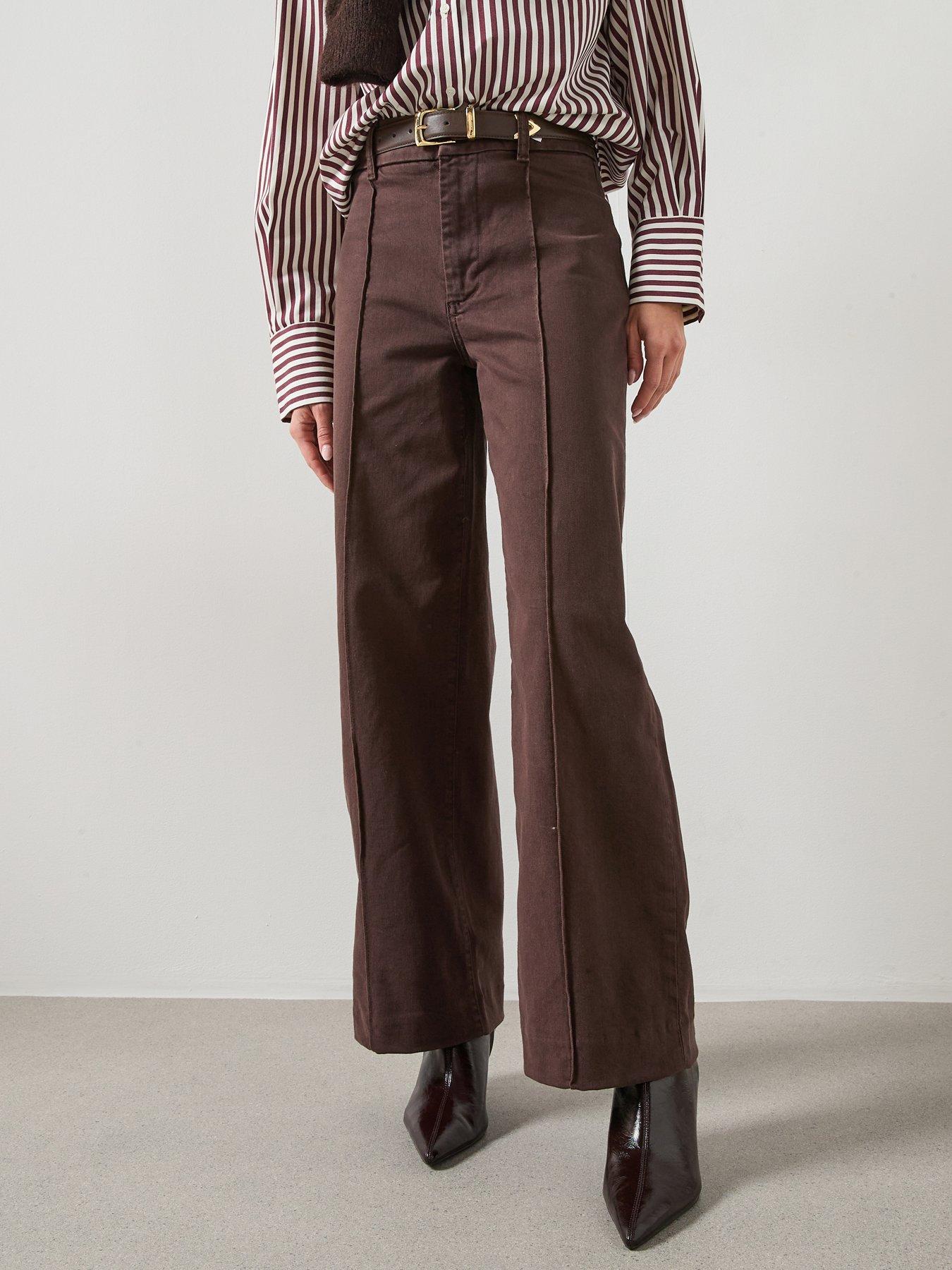 mango-high-waist-wide-leg-jeans-with-stitching-brownfront