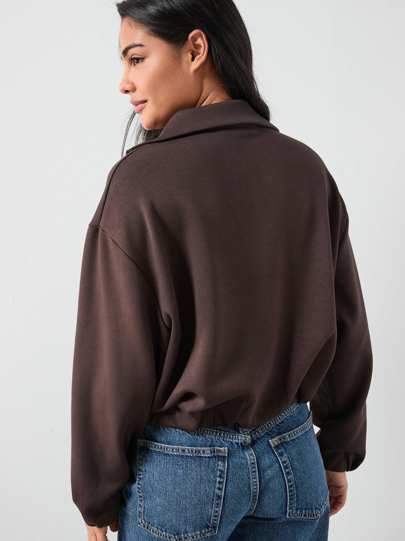 mango-balloon-sweatshirt-with-high-collar-brownstillFront