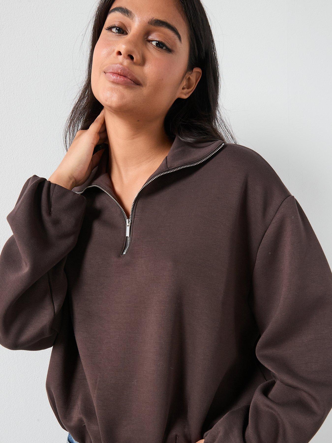 mango-balloon-sweatshirt-with-high-collar-browndetail
