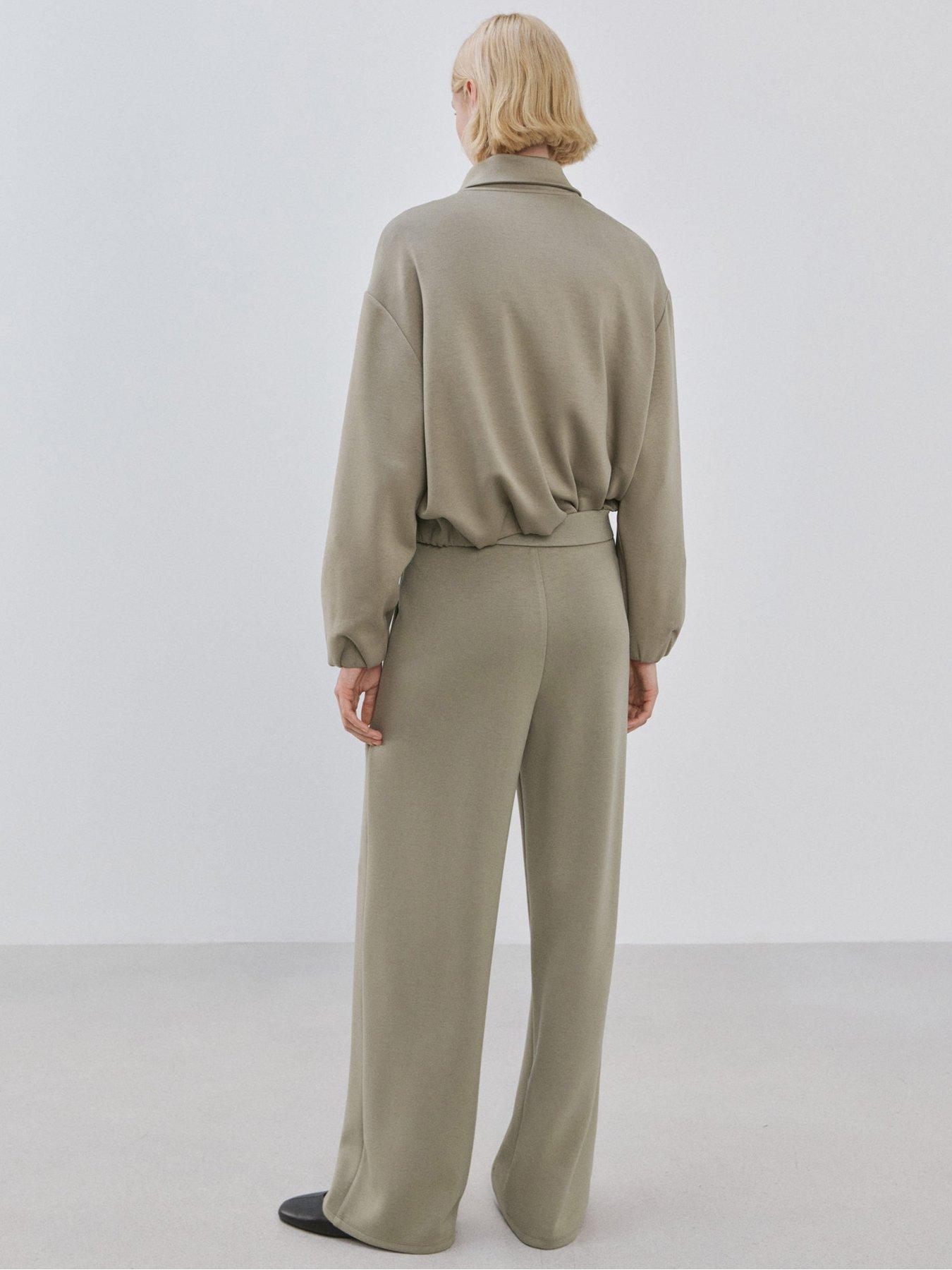 Image 2 of 6 of Mango Balloon Sweatshirt With High Collar - Khaki
