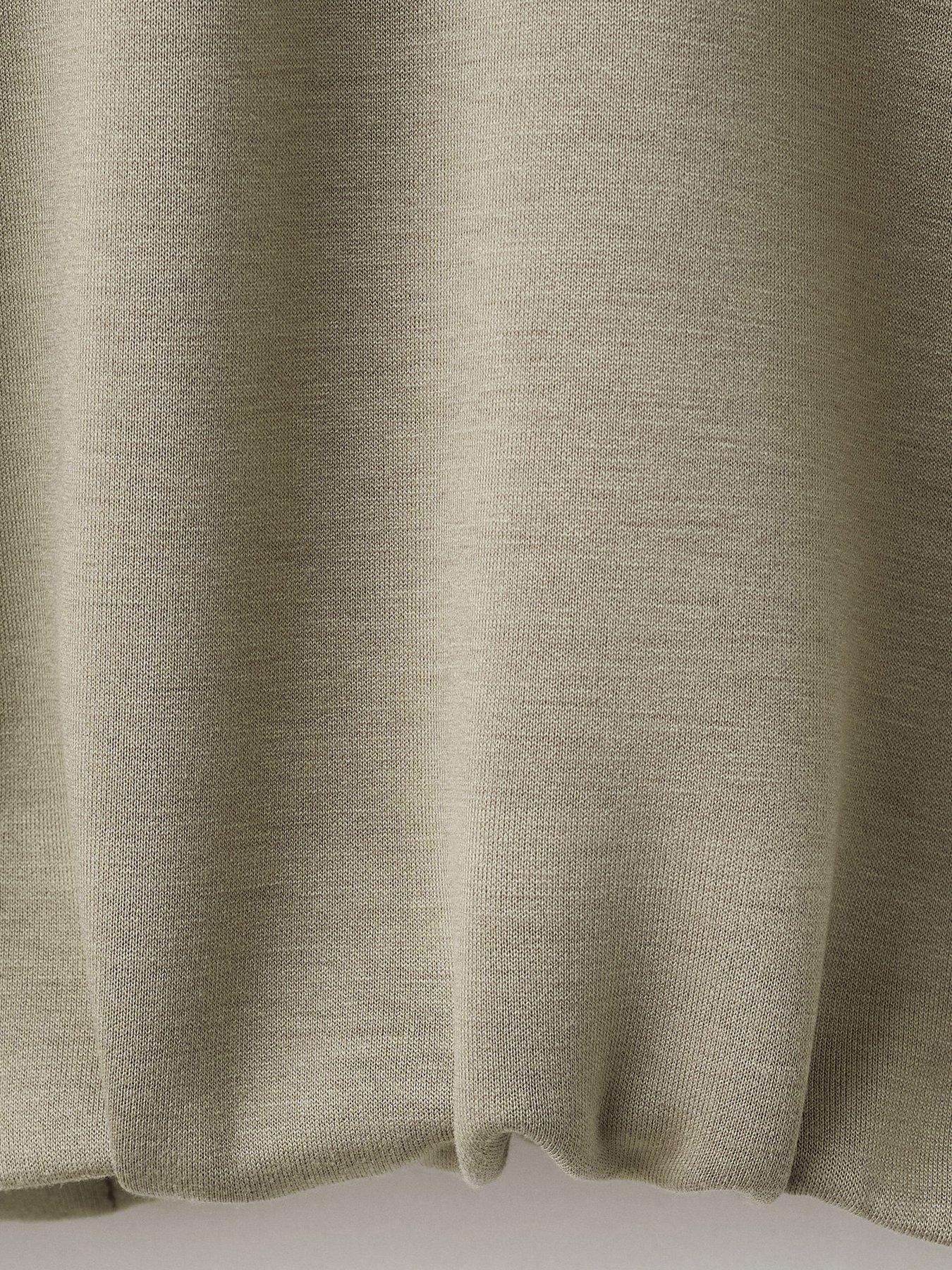 Image 6 of 6 of Mango Balloon Sweatshirt With High Collar - Khaki