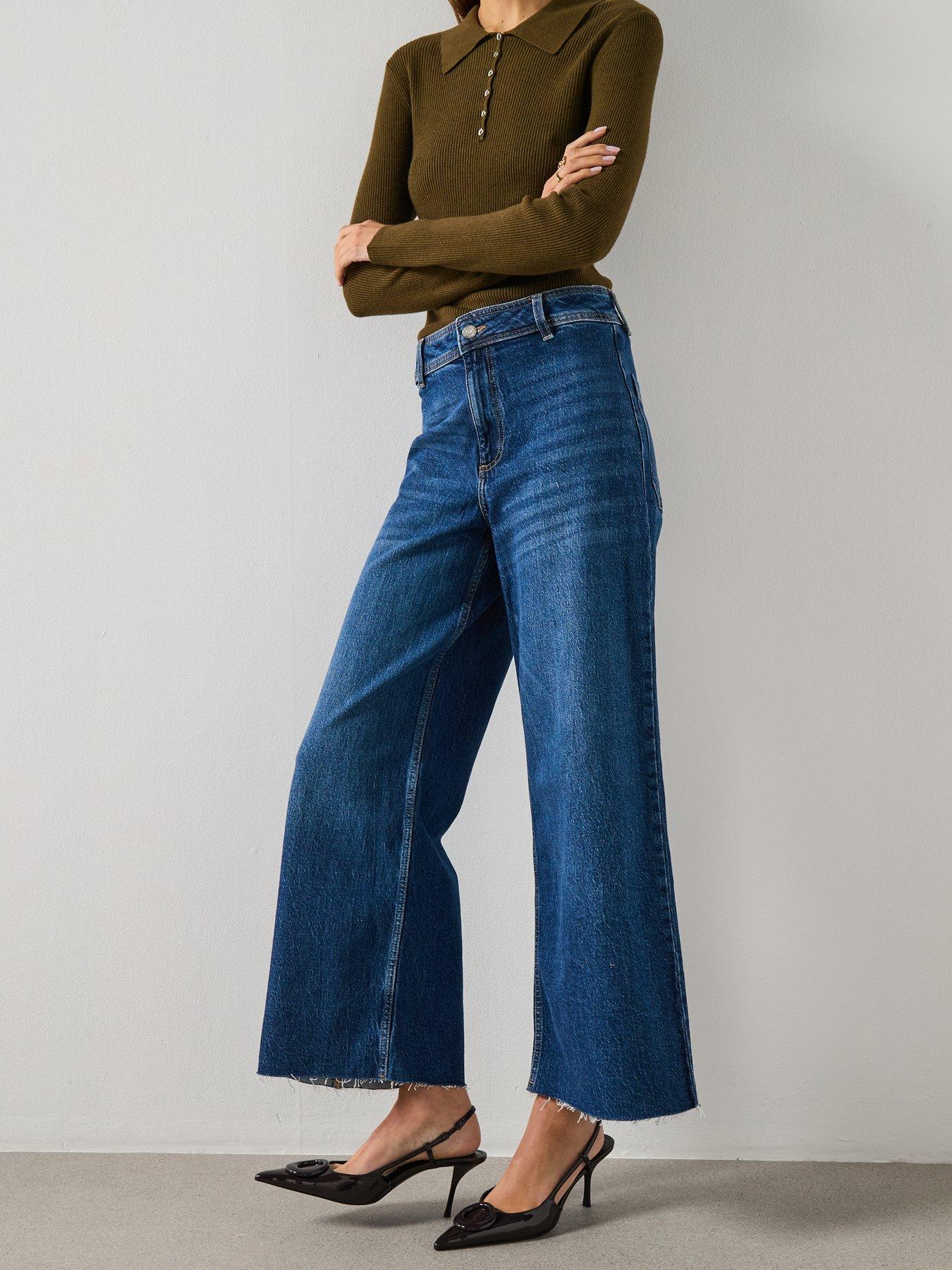 mango-catherin-culotte-high-rise-jeans-blueoutfit