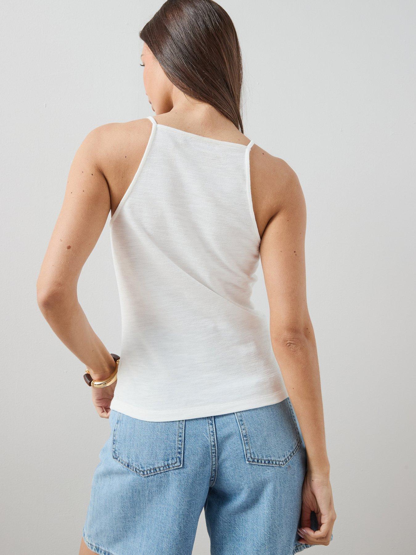 Image 2 of 6 of The Very Collection All Over Crochet Cami Top - White