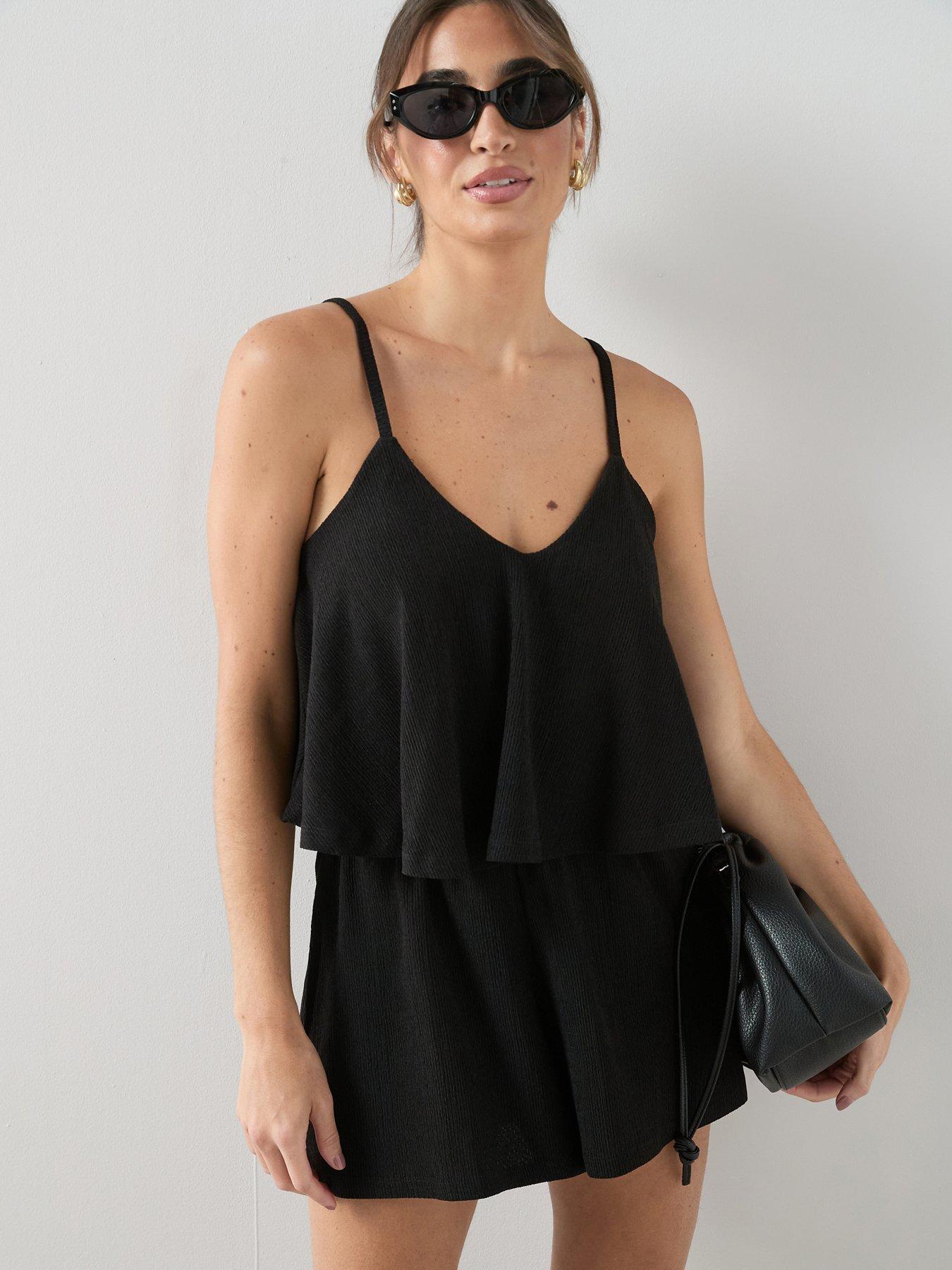 The Very Collection Textured Stretch Strappy Playsuit