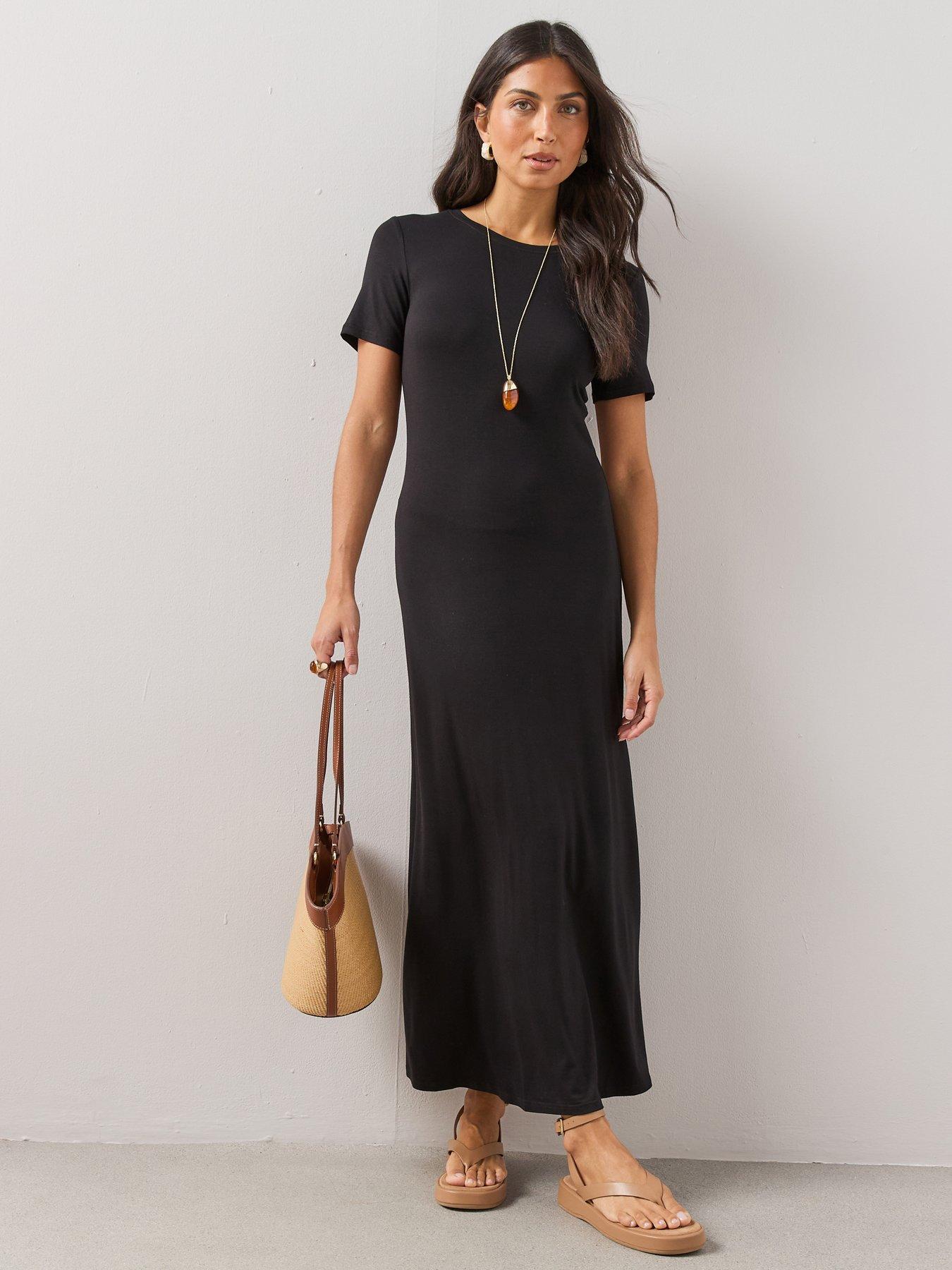 The Very Collection Stretch Jersey Maxi Dress - Black