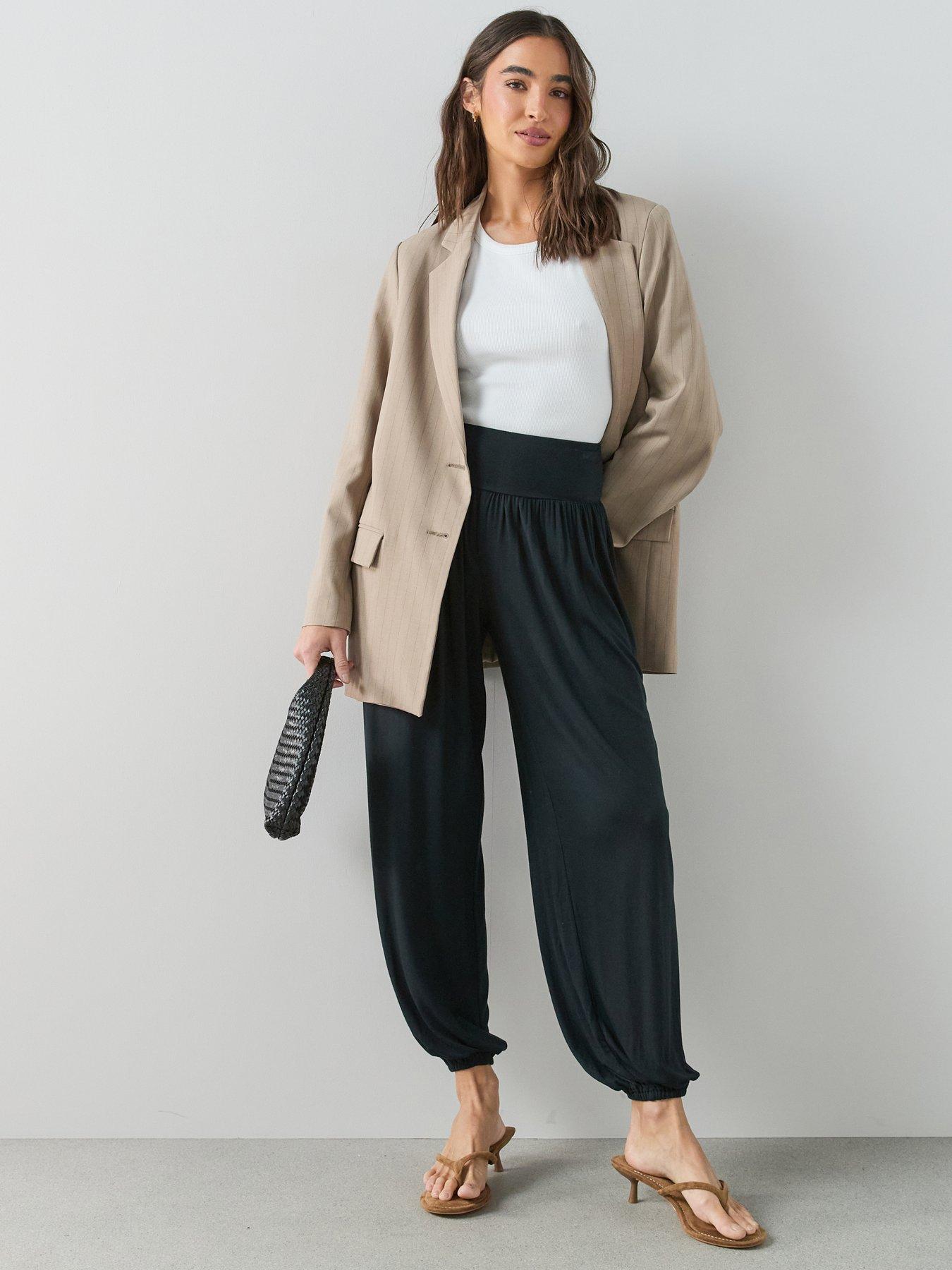 The Very Collection Waist Panel Balloon Trouser - Black