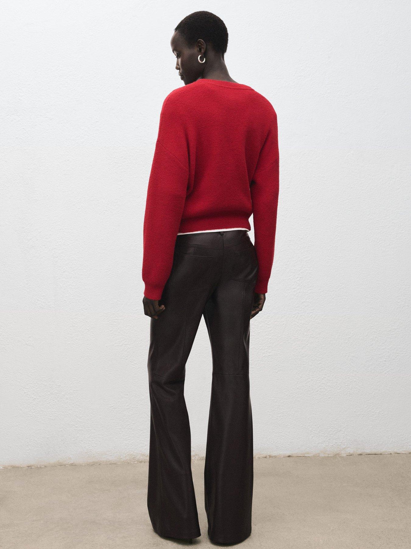 mango-faux-leather-flared-trousers-brownstillFront
