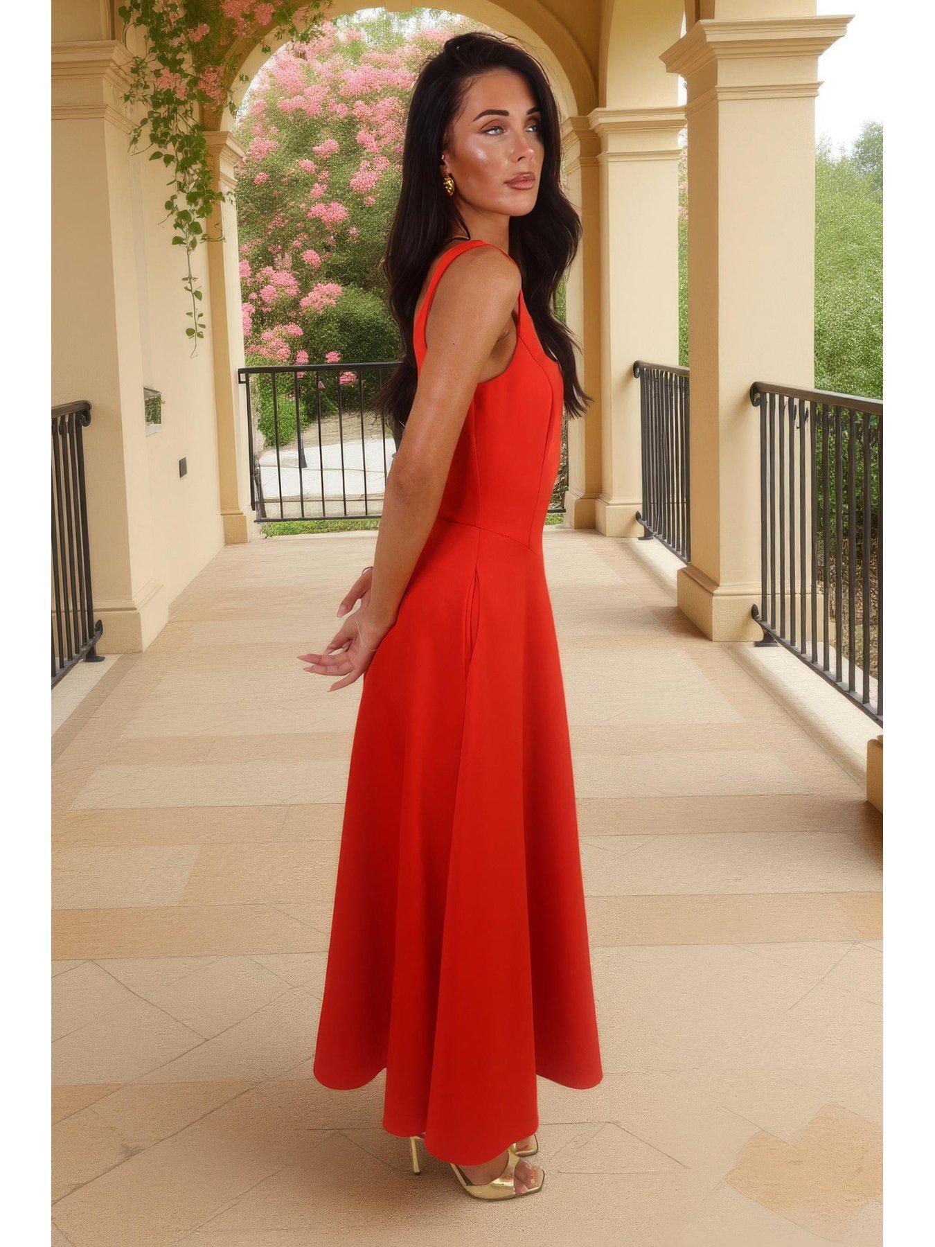 ax-paris-square-neck-a-line-midi-dress-blood-orangeoutfit