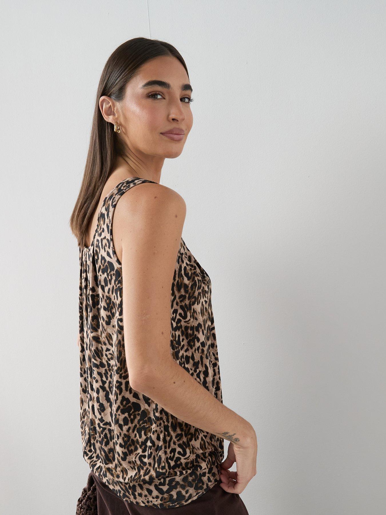 Image 5 of 6 of The Very Collection Printed Stretch Bubble Hem Vest - Multi