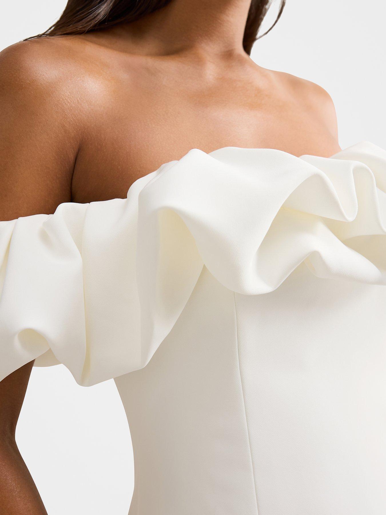Image 4 of 5 of Forever New Tammie Off Shoulder Dress - White