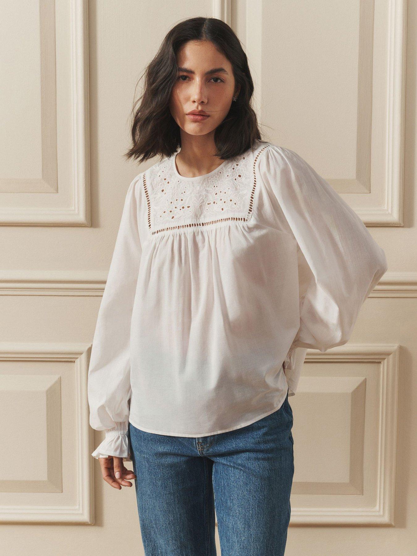 laura-ashley-embroidered-balloon-sleeve-blouse-whitefront