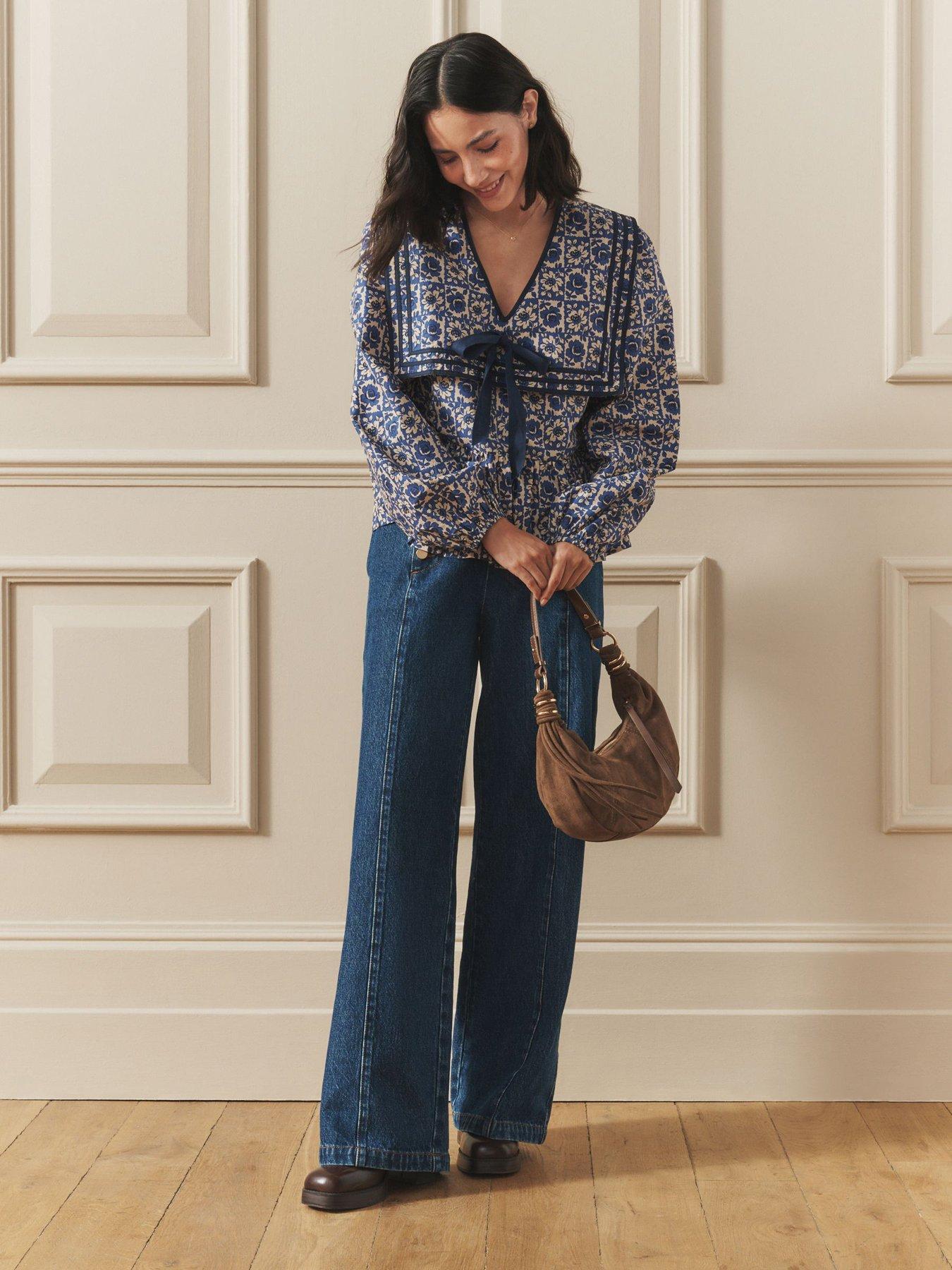 Image 3 of 4 of Laura Ashley Sailor Blouse