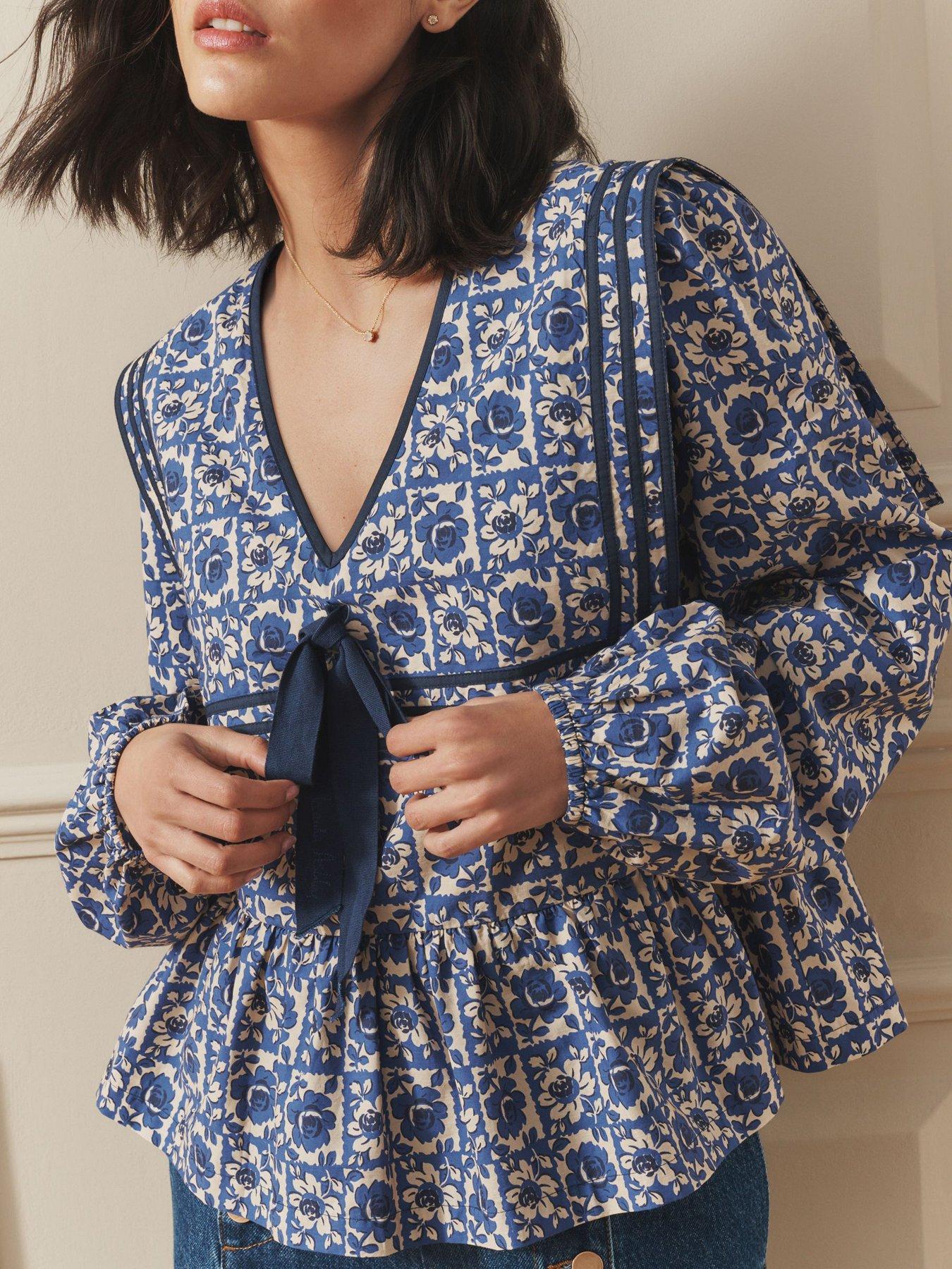 Image 4 of 4 of Laura Ashley Sailor Blouse