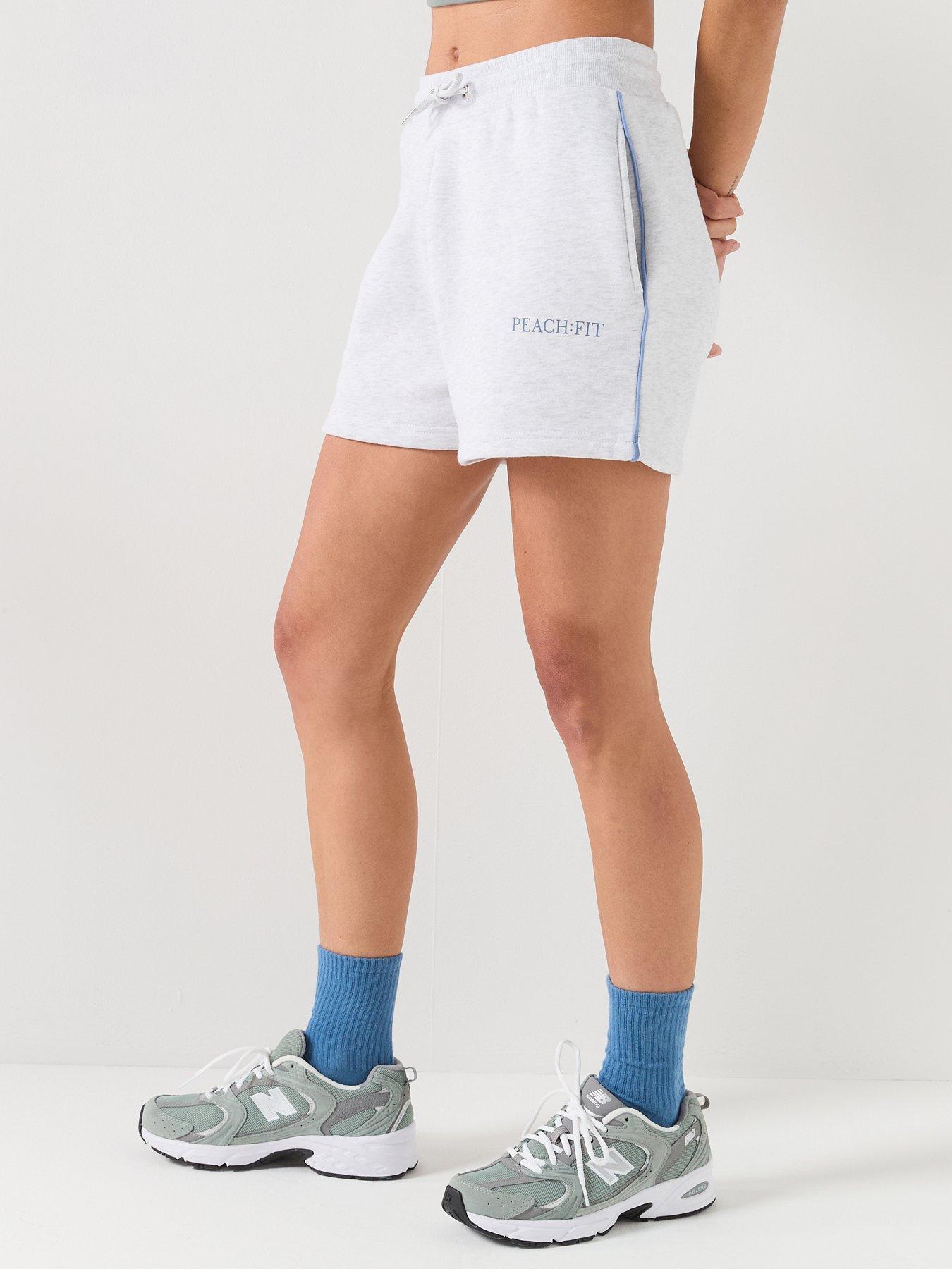 peach-fit-womens-cotton-poly-shorts-grey