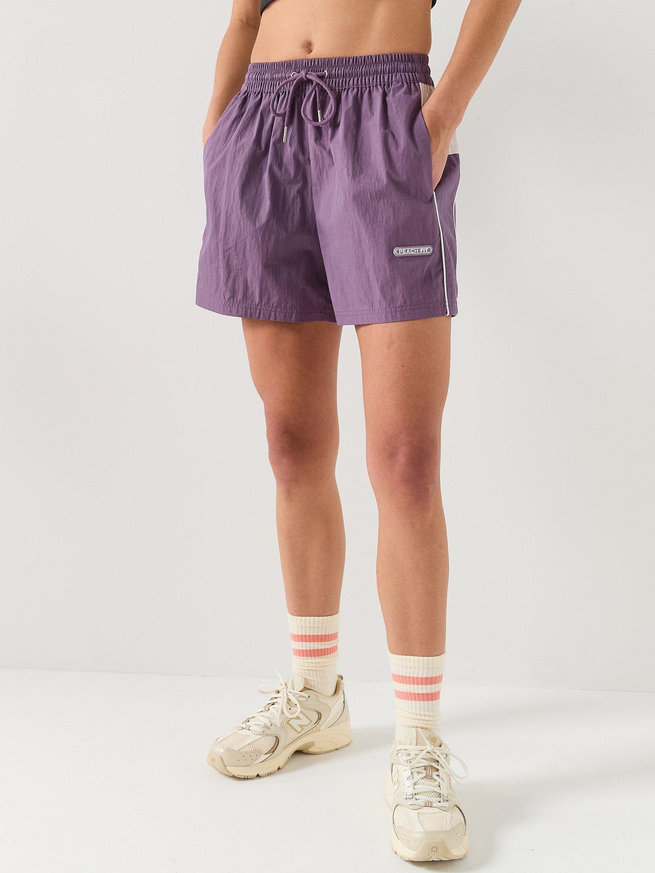 Peach Fit Esme Track Shorts - Eclipse Cloud